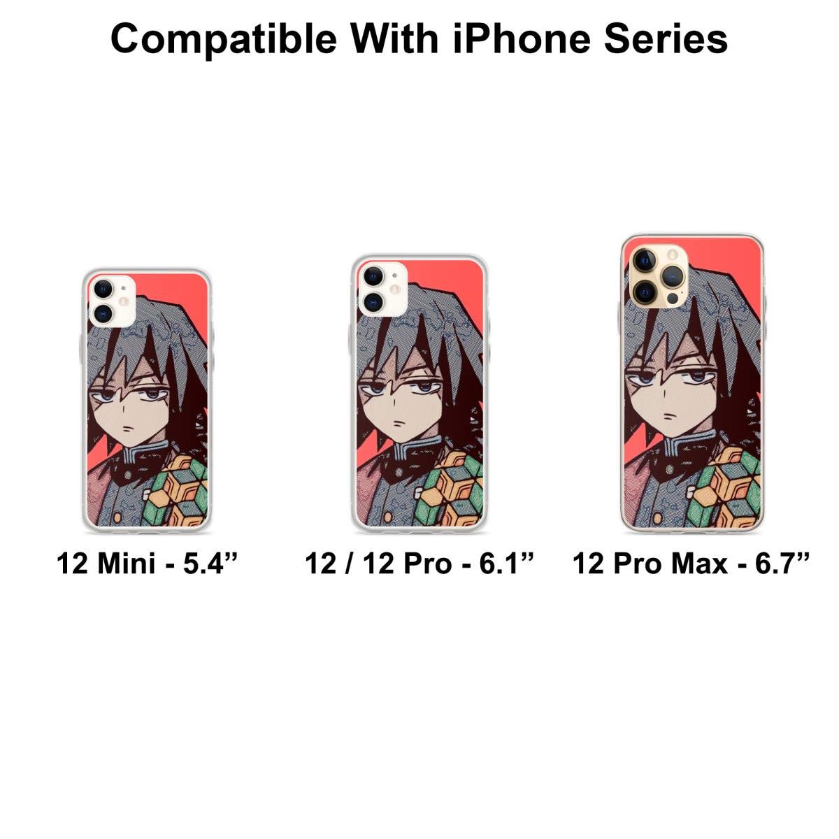 Giyu Tomioka Demon Slayer Anime Clear Phone Case for iPhone 15 14 13 12 11 Pro Max Mini X Xs XR 8 7 6 6s Plus - Slim Protective Cover for Fans | Perfect for Cosplay, Conventions & Anime Lovers