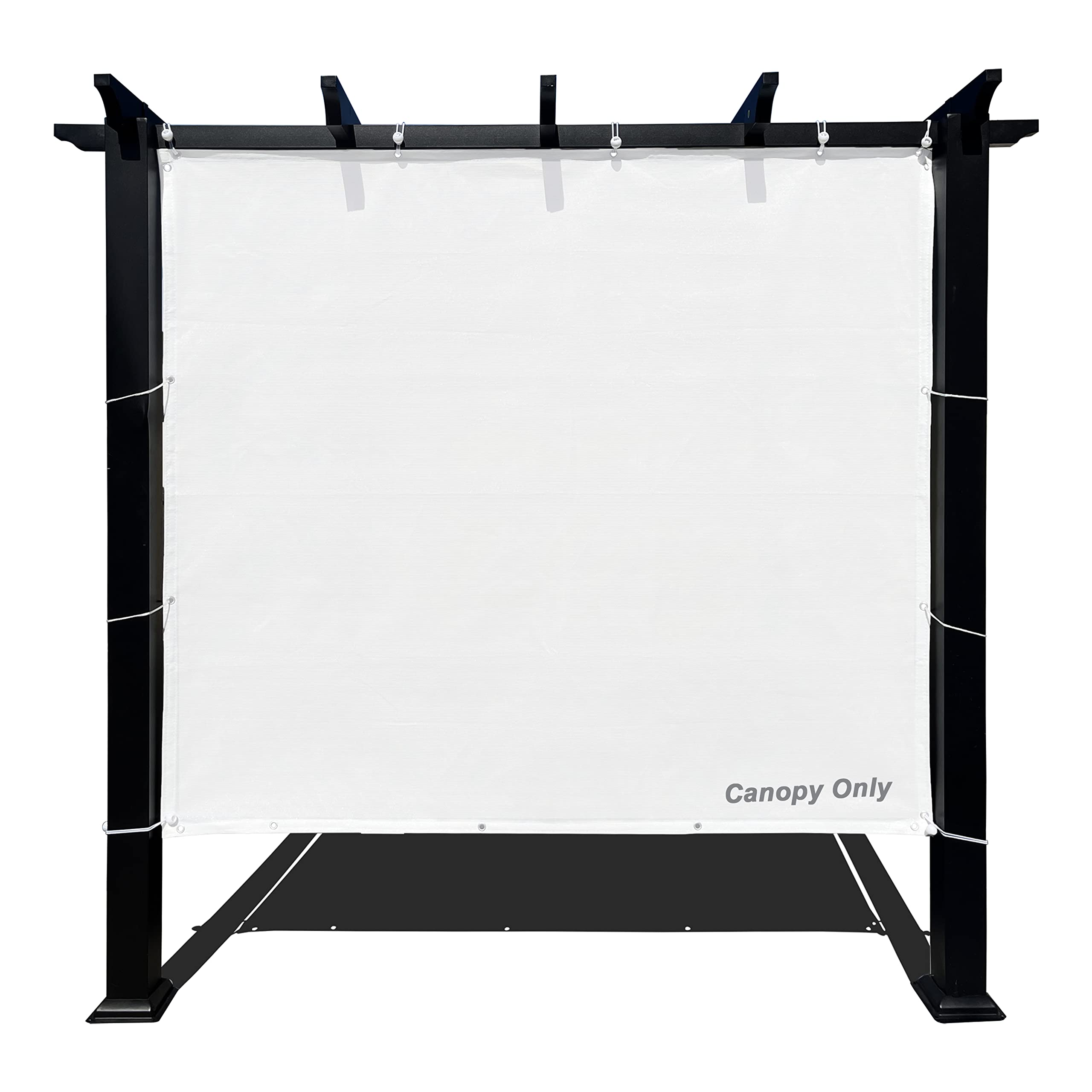 Alion Home 10' x 20' White Sun Shade Privacy Screen with 4-Sided Grommets - UV Protection Outdoor Shade Panel for Patio, Pergola, Window Cover & Awning | Perfect for Backyard, Poolside & Garden Privacy