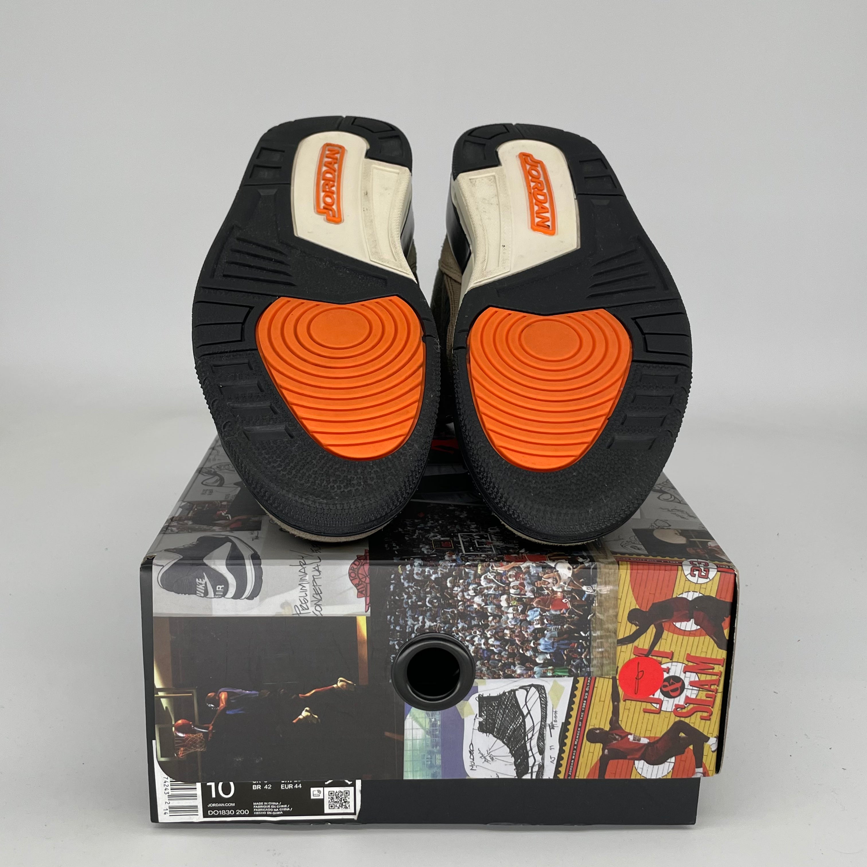 Air Jordan 3 Patchwork Camo Sneakers - Men's Size 10 (DO1830-200) - Retro Basketball Shoes for Streetwear & Casual Outfits