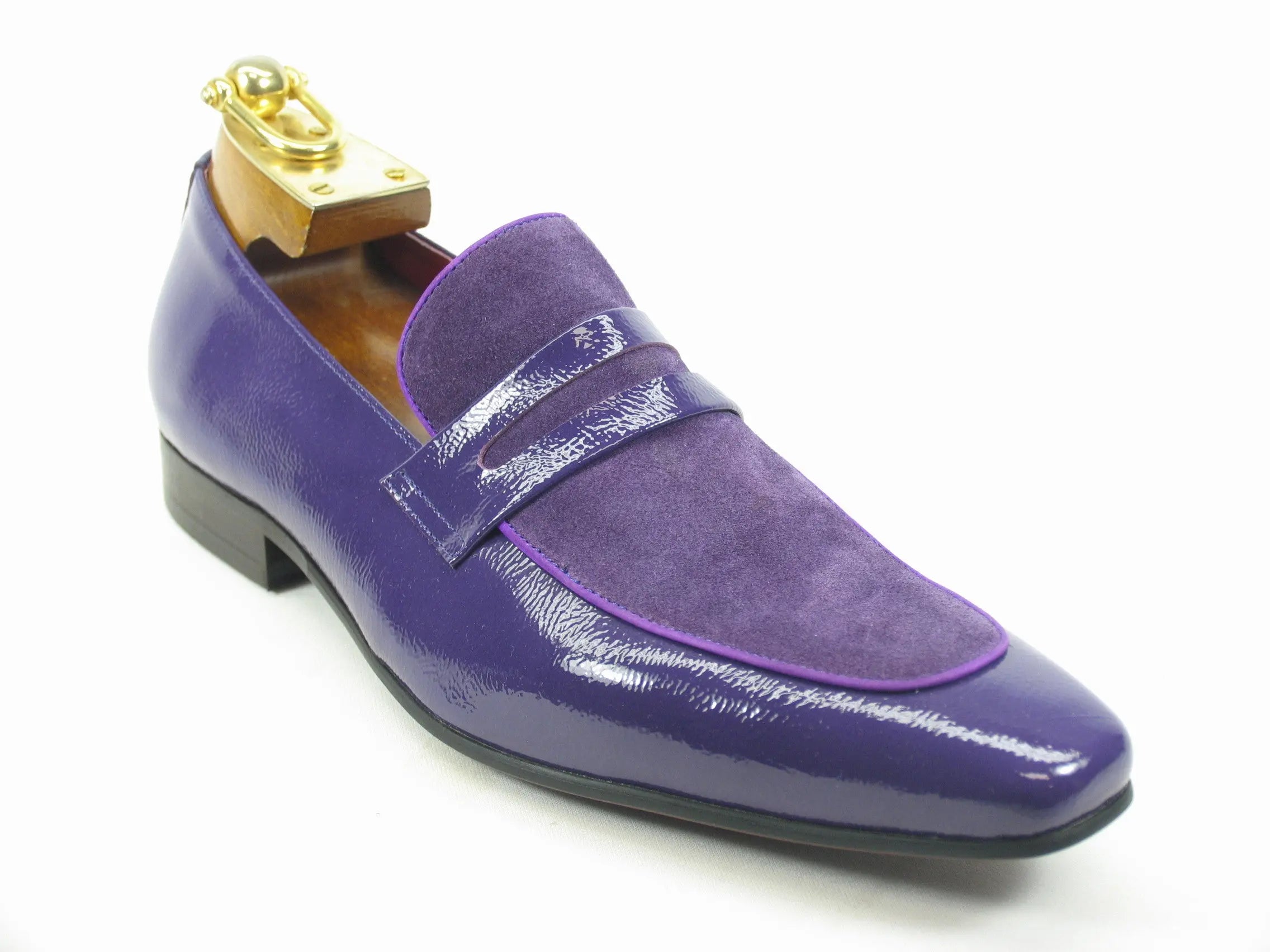 KS1377 12SC Patent Leather Loafers for Men - Shiny Formal Dress Shoes for Business & Office - Comfortable Slip-On Oxfords for Weddings & Special Occasions