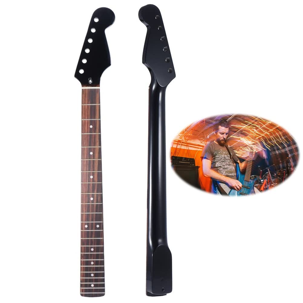 Premium DIY Electric Guitar Neck - 22 Frets Maple Replacement Neck with Rosewood Fretboard for Fender ST Strat - Perfect for Guitar Repair, Custom Builds & Upgrades