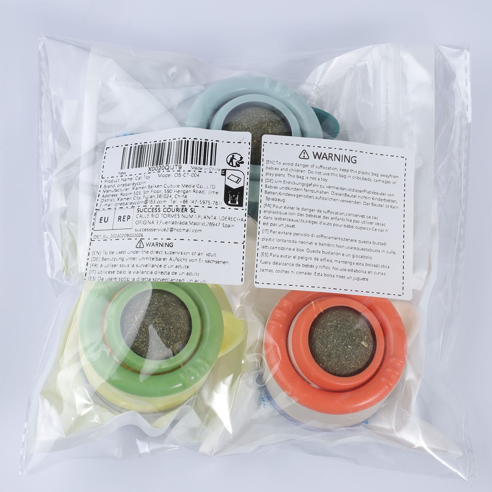 Premium Catnip Balls Toys for Indoor Cats - 3PCS Natural Catnip Roller Ball for Wall Play, Licking & Teeth Cleaning - Fun Dental Kitten Toy for Adult Cats - Perfect for Playtime, Stress Relief & Dental Health