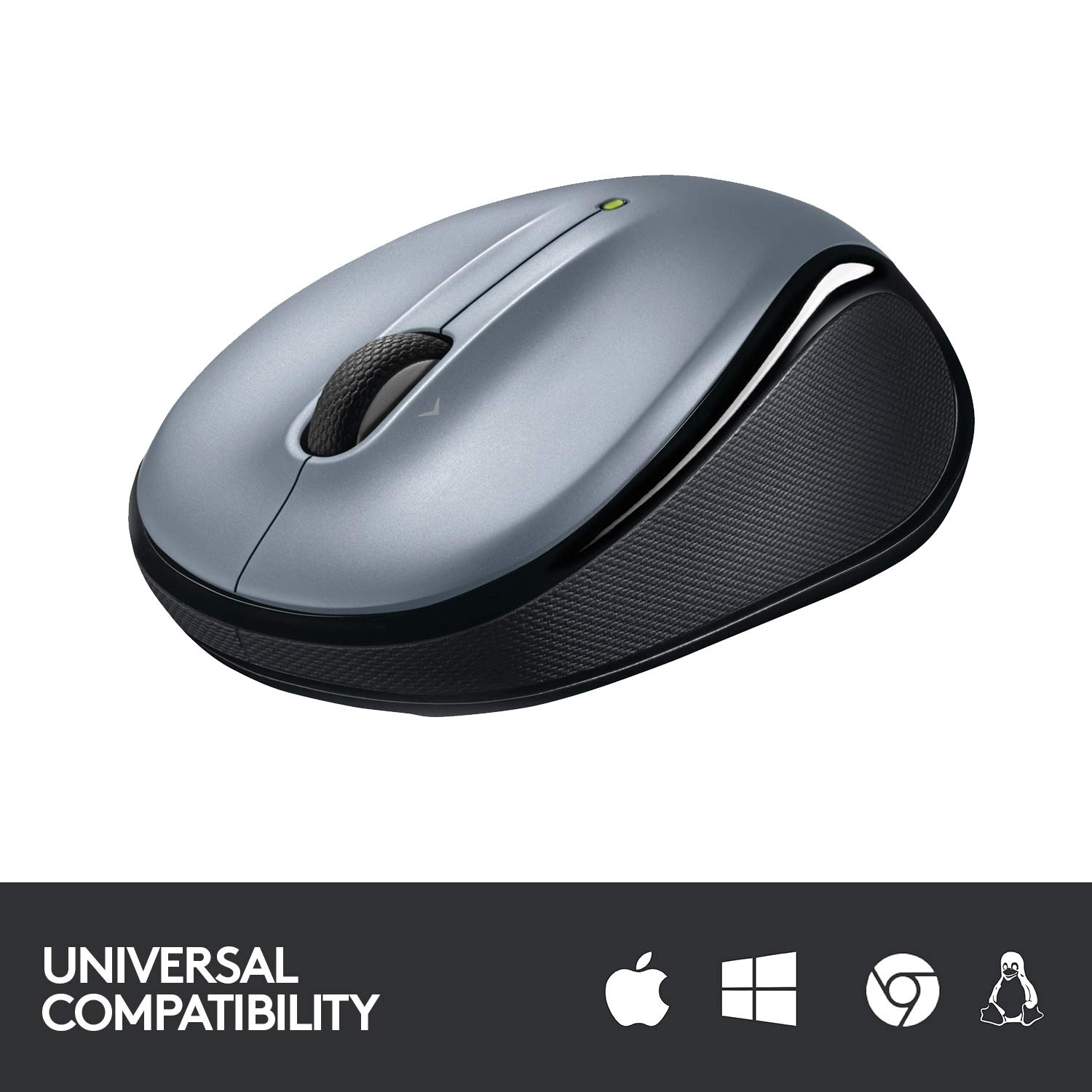 Logitech M325 Wireless Mouse with Smooth Scrolling for Web Browsing - Light Silver - Perfect for Office, Home & Travel Use