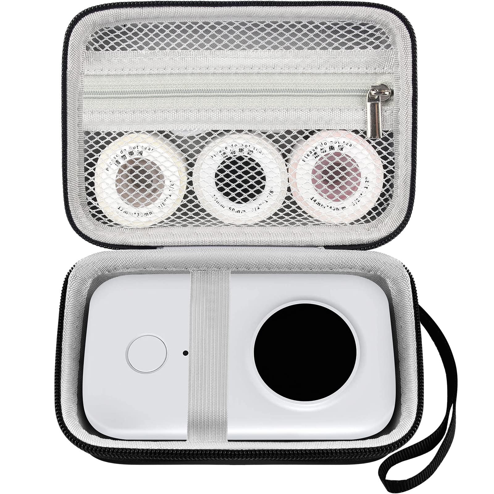 Phomemo D30 D35 Label Maker Case - Compatible with JADENS D11, Memoking, COLORWING, SUPVAN Mini Labelers - Storage Holder for Sticker Maker, Tape & Paper Rolls, USB Cable (Box Only) - Perfect for Office, Home & Craft Organization
