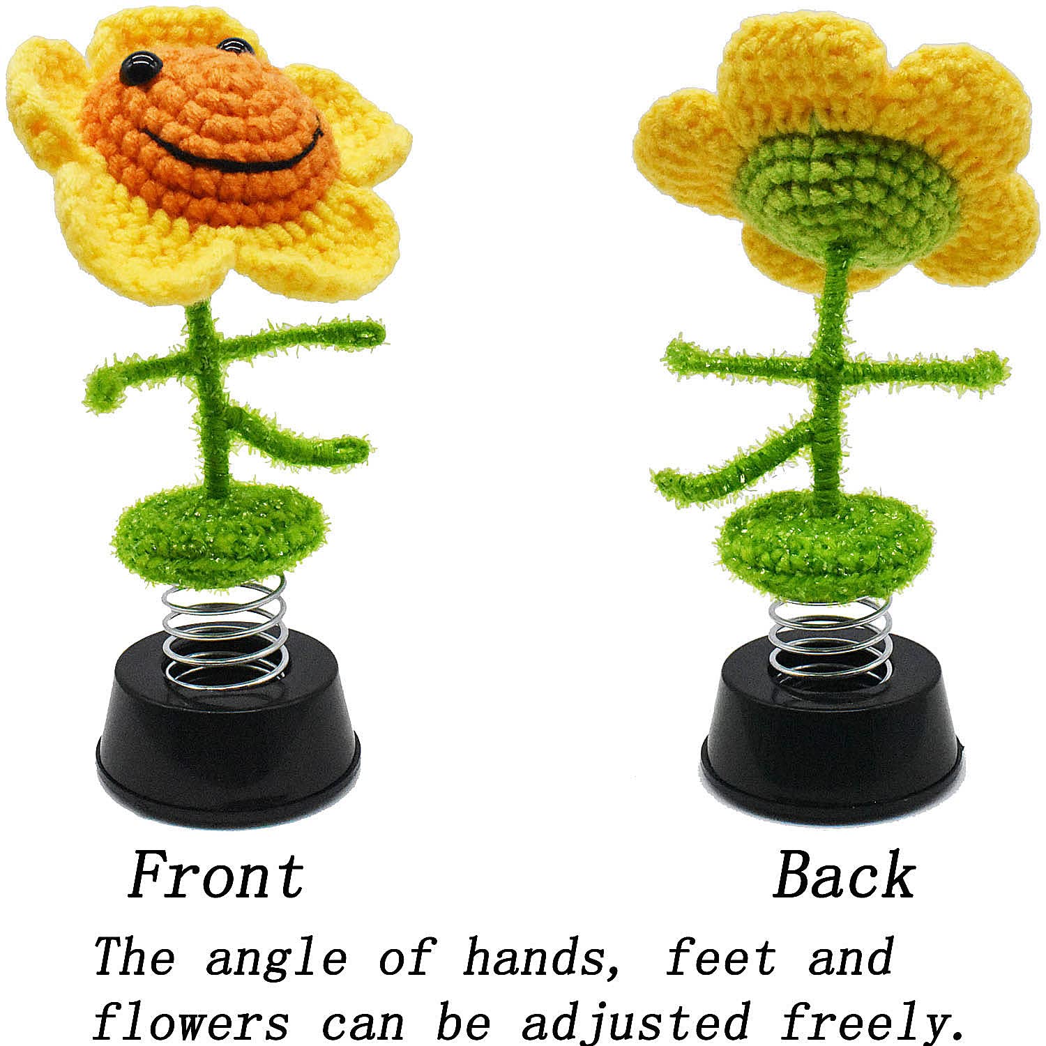 Sunflower Gifts for Women - Adorable Car Dashboard Decor, Home & Office Decoration for Kitchen, Bathroom, Wall & Desk (Yellow) - Perfect for Birthday, Mother's Day & Housewarming Gifts
