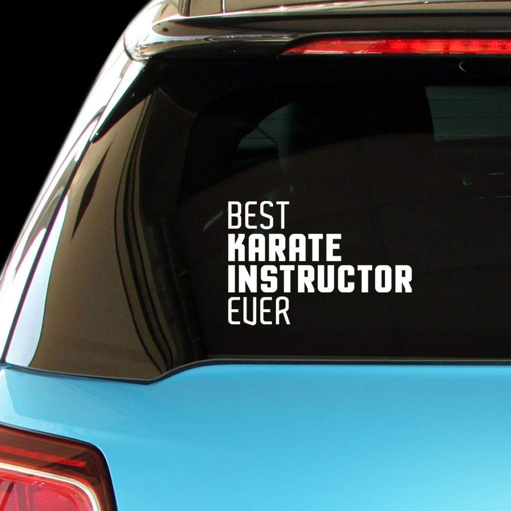 Best Karate Instructor Ever - Premium Car & Laptop Vinyl Wall Sticker - Perfect for Martial Arts Fans, Office Decor, and Vehicle Personalization
