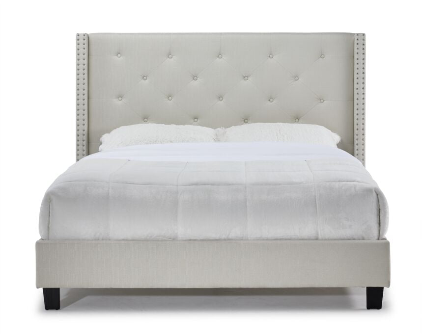 Audrey 3-Piece Queen Bed Set in Beige - Luxury Bedroom Furniture for Master Suite, Guest Room & Cozy Home Decor