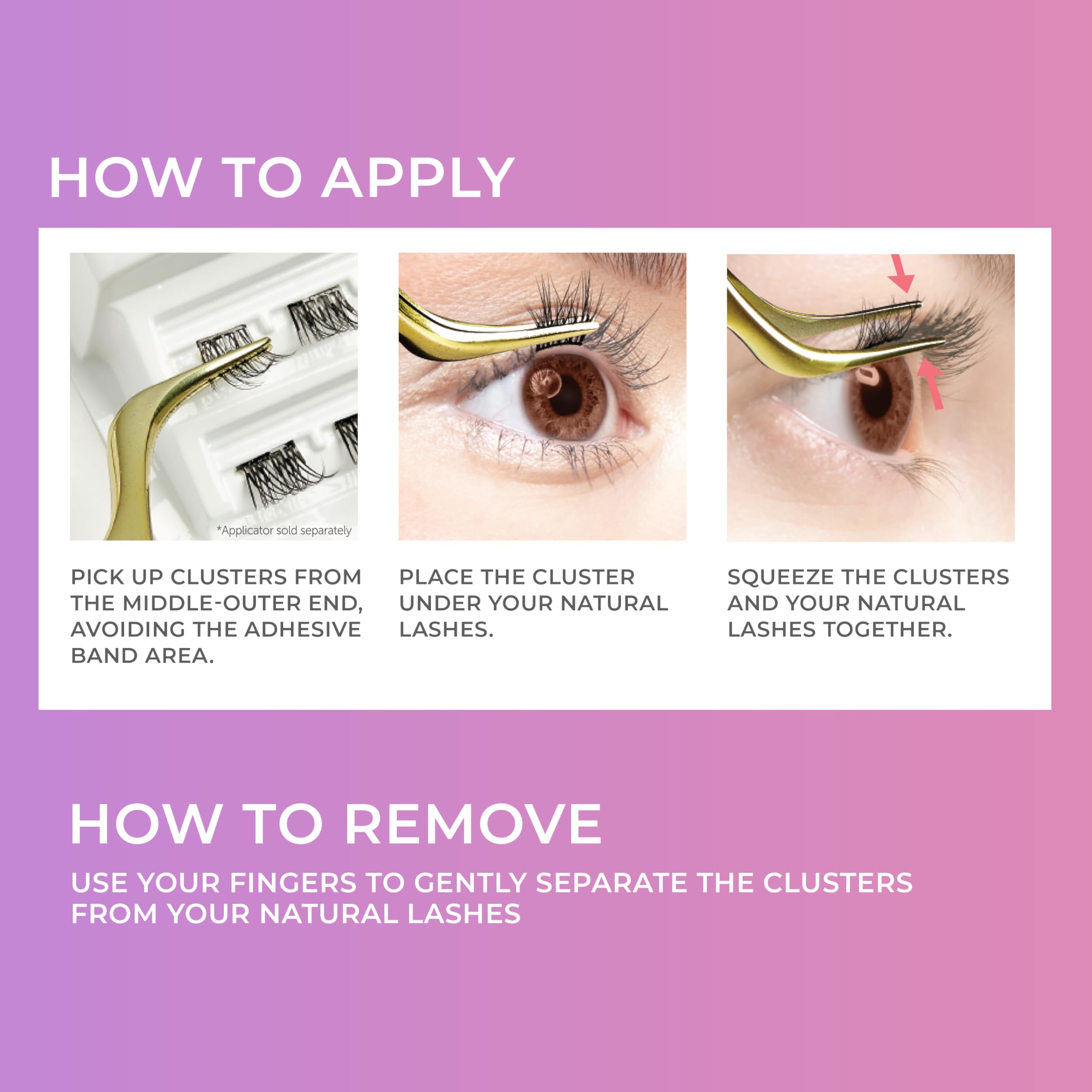 KISS imPRESS False Eyelashes - 12 Pack Pre-Bonded Lash Clusters for Volume & Length (10mm-12mm) | Contact Lens Friendly, Easy to Apply & Reusable | Perfect for Daily Wear, Special Occasions & Makeup Looks