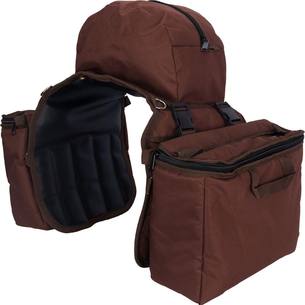Insulated Detachable Saddle Cantle Bag for Horses | Durable Equestrian Storage with Side Coolers | Keeps Riding Supplies Organized & Accessible | Perfect for Trail Riding, Camping & Outdoor Adventures