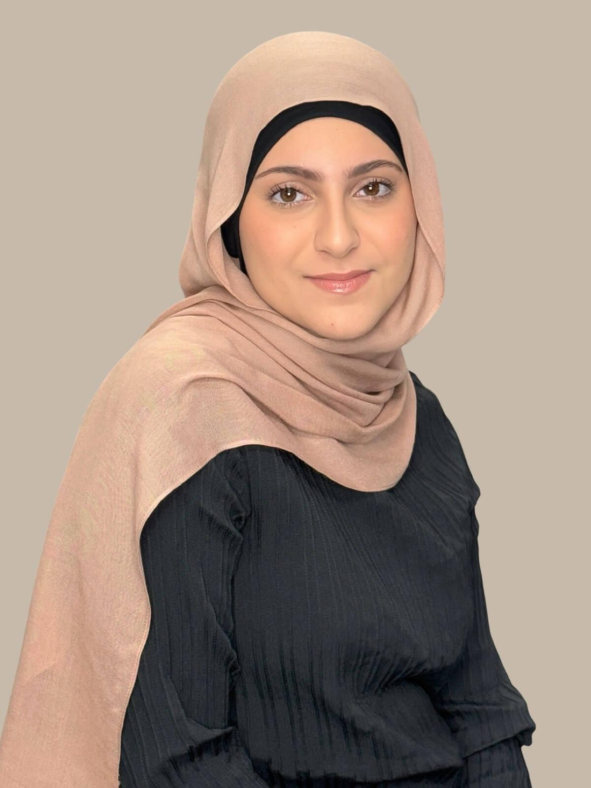 Stylish Cotton Modal Hijab Scarf in Cocoa Beige - Perfect for Everyday Wear, Prayer & Fashion Outfits