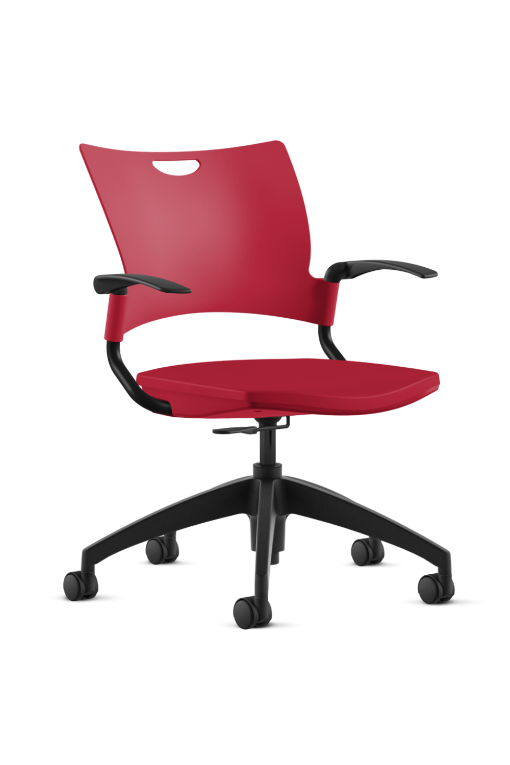 9 to 5 BELLA Swivel Tilt Task All Plastic Office Chair (1325) - Ergonomic Desk Chair for Home Office, Computer Workstation & Conference Room