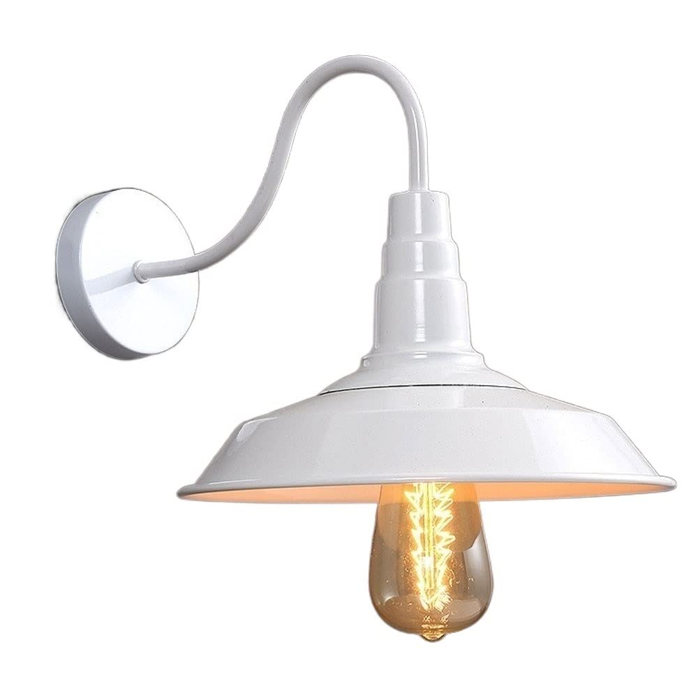 Vintage Industrial Wall Sconce - Wrought Iron Wall Mounted Light with E27 Socket for Corridor, Balcony, Bar & Restaurant | Retro Reading Lamp for Home & Commercial Spaces