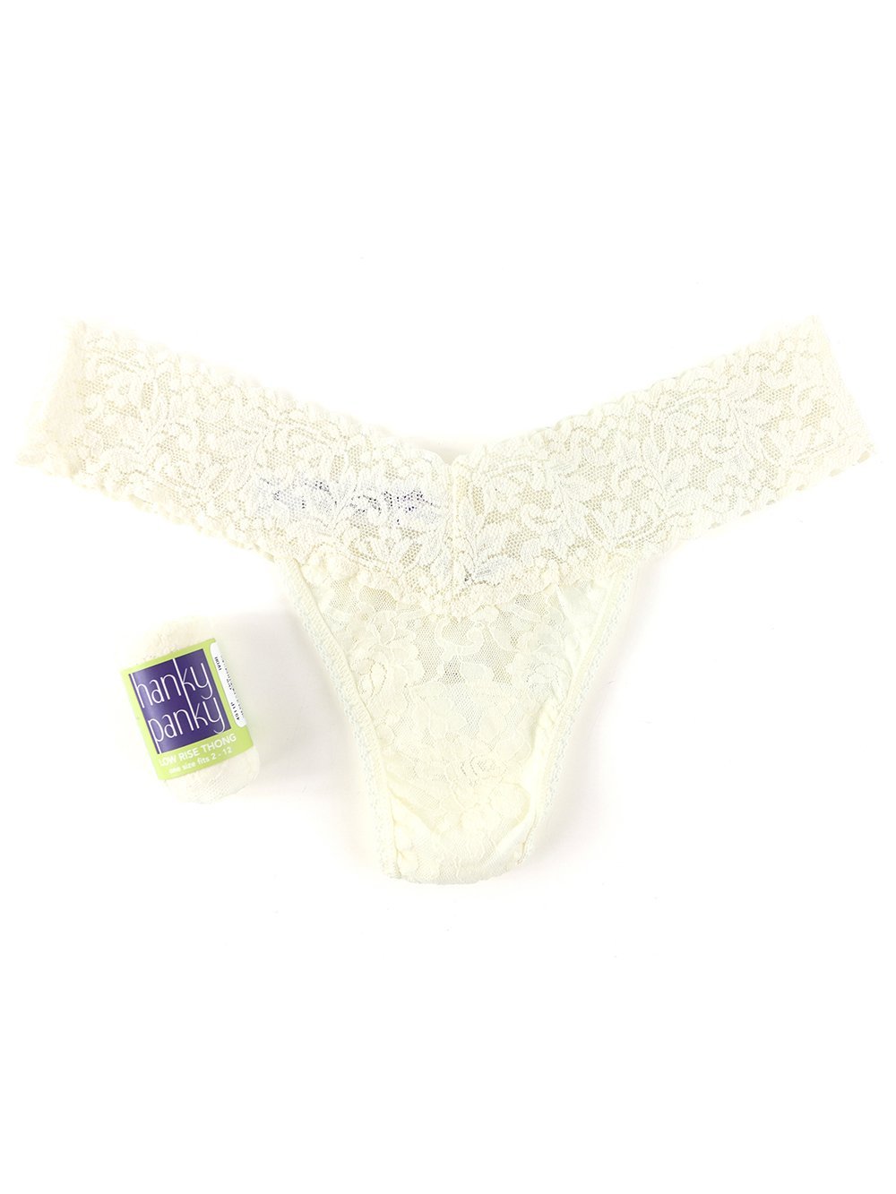 Rolled Signature Lace Original Rise Thong - Comfortable Women's Underwear for Everyday Wear & Special Occasions