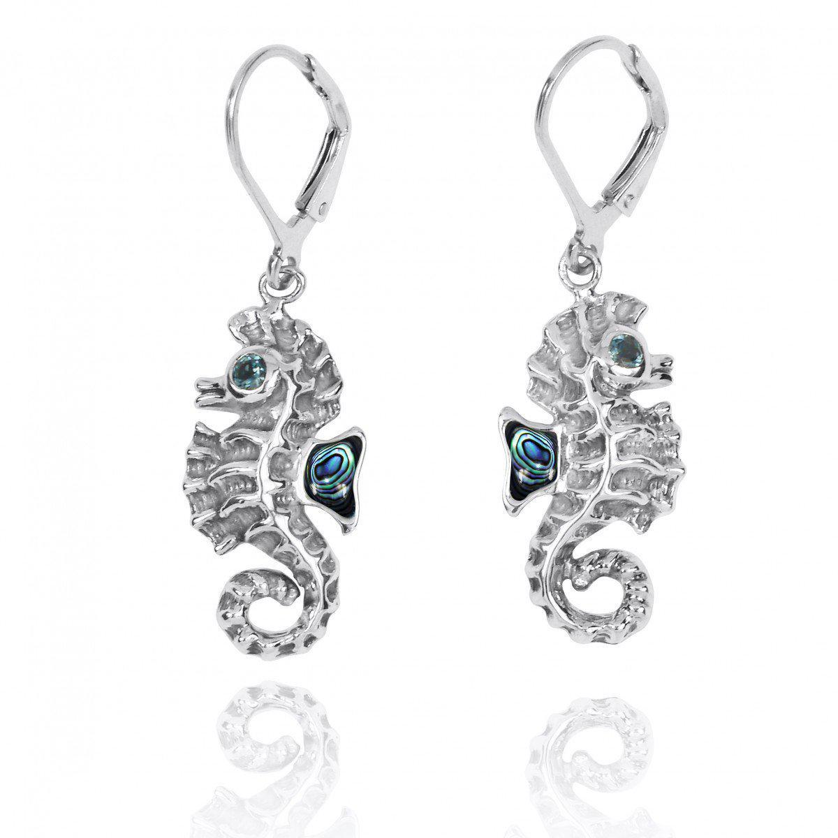 Handmade Abalone Shell Seahorse Earrings - Unique Boho Jewelry for Women - Perfect for Beach Parties & Summer Fashion