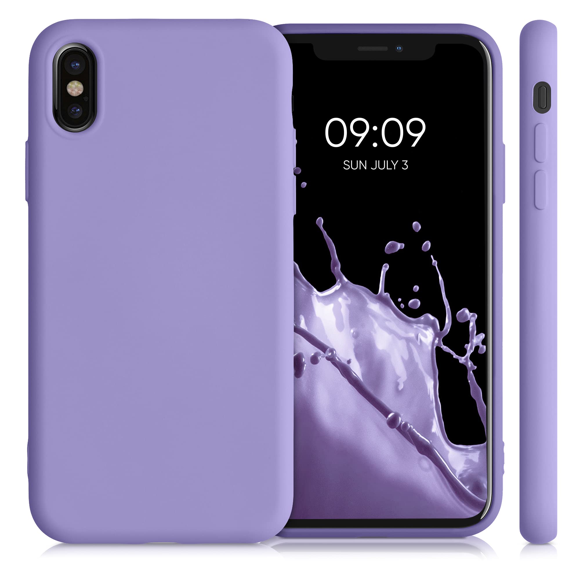 Slim Protective TPU Silicone Phone Case Compatible with Apple iPhone X - Shockproof Cover in Violet Purple | Perfect for Everyday Use, Travel & Outdoor Activities