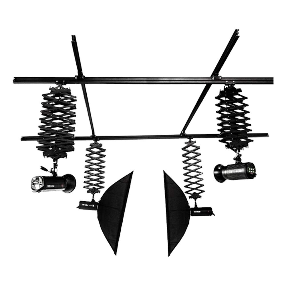 2M Pantograph for Studio Ceiling Rail System - Heavy Duty Ceiling Mounting Accessories for Photography & Video Lighting (Perfect for Film Sets, Photo Studios & Home Studios)