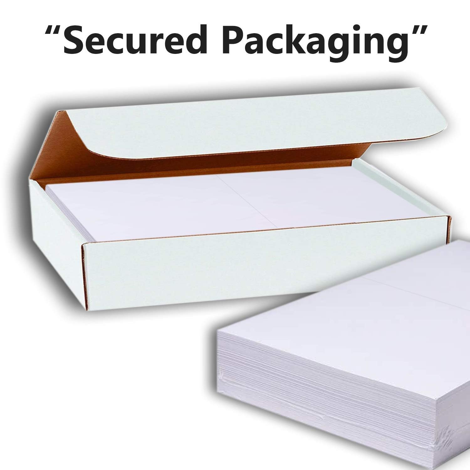 Premium 80 lb White Cardstock Paper - 5 x 7 Inch Blank Folded Cards (100 Pack) - Heavyweight Printer-Friendly Card Stock for Greeting Cards, Invitations & Stationery - Perfect for DIY Crafts, Wedding Invites & Business Cards