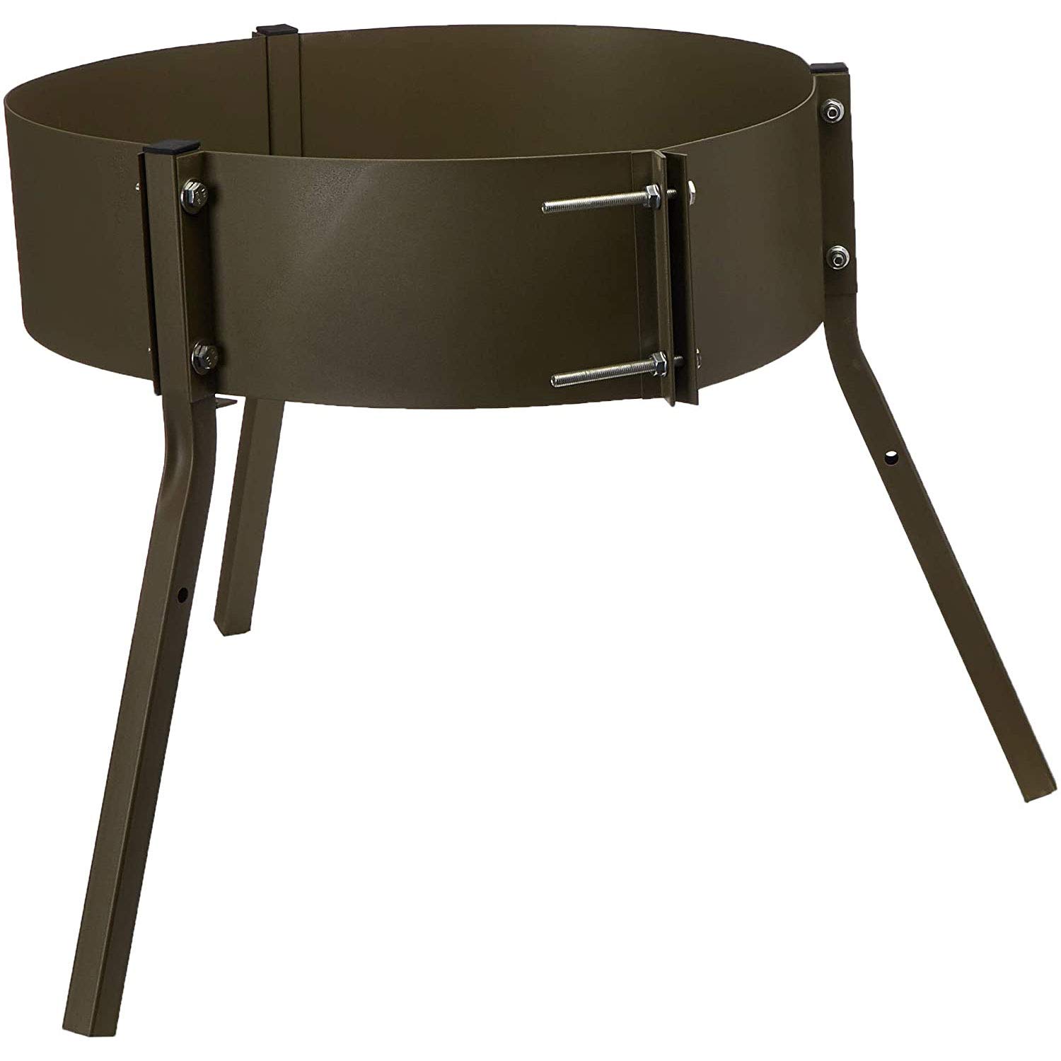 Boss Buck Heavy Duty 55 Gallon Drum Deer Feeder Tripod Stand - 20 Inch Leg Band Barrel Stand System (2 Pack, Green) - Perfect for Wildlife Feeding & Hunting Accessories in Wooded Areas