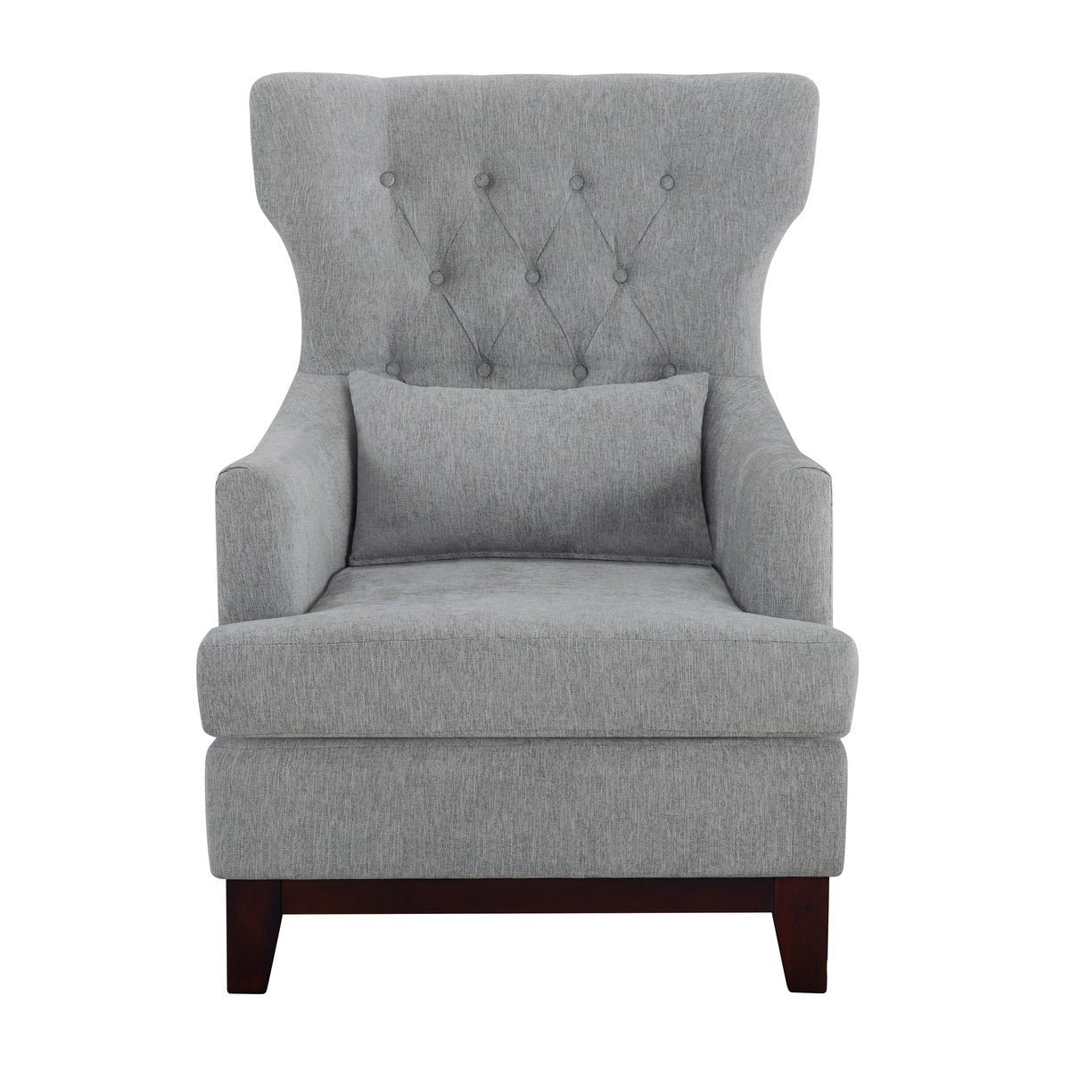 Adriano Collection Light Grey Accent Chair - Modern Lounge Chair for Living Room, Bedroom & Office - Perfect for Reading Nook, Home Decor & Small Spaces