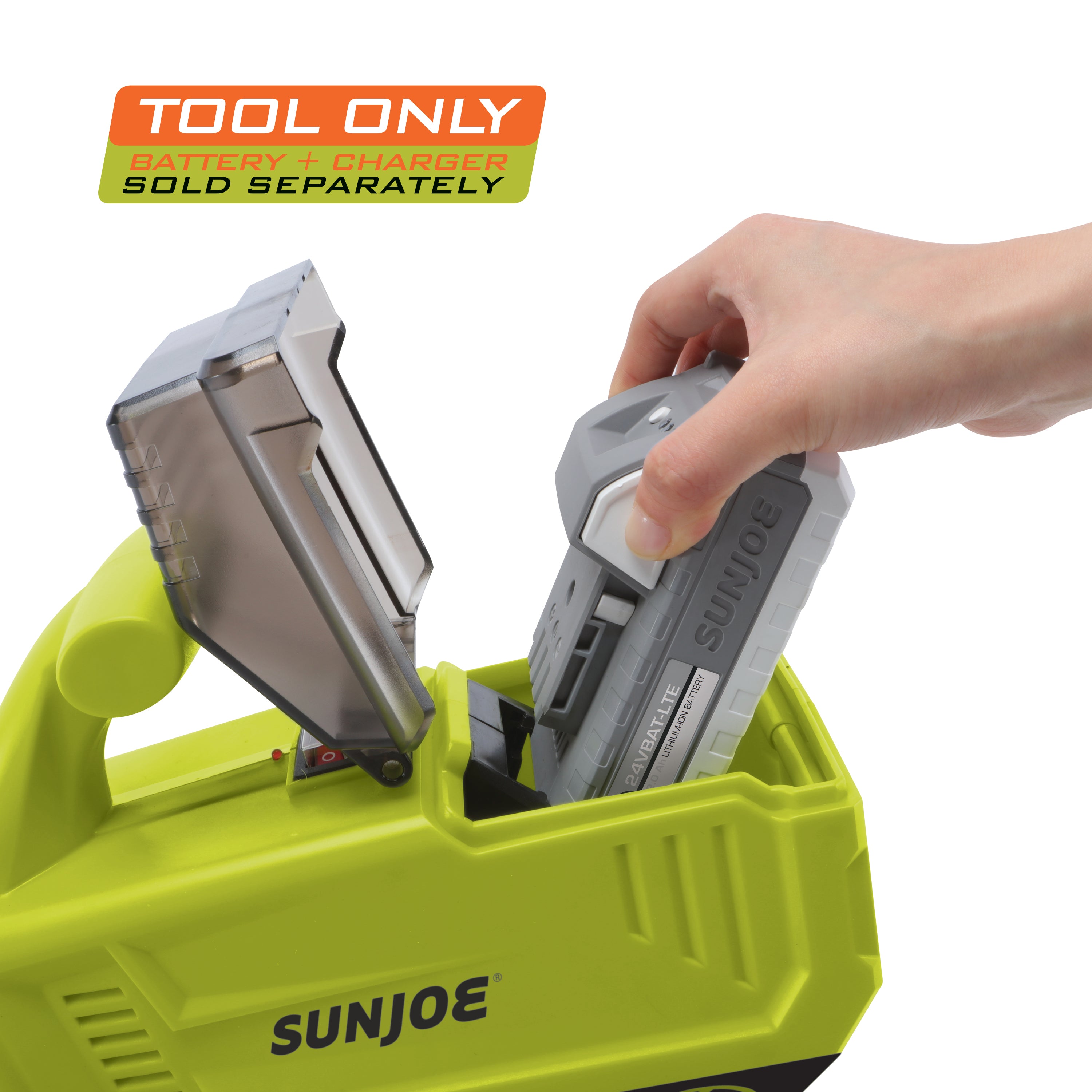 Sun Joe 24V XFP5 CT 24 Volt IONMAX Cordless 5.0 GPM Transfer Pump | 13 Ft Suction Lift | 52 Ft Head Height | Tool Only - Perfect for Water Transfer, Irrigation, and Pool Maintenance