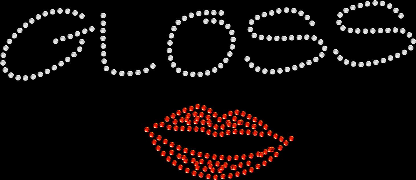 DIY Rhinestone Bling Sparkle Iron On Transfer - Glossy Red Lips Design for T-Shirts, Hoodies & Fashion Apparel | Perfect for Parties, Gifts & Personalized Outfits