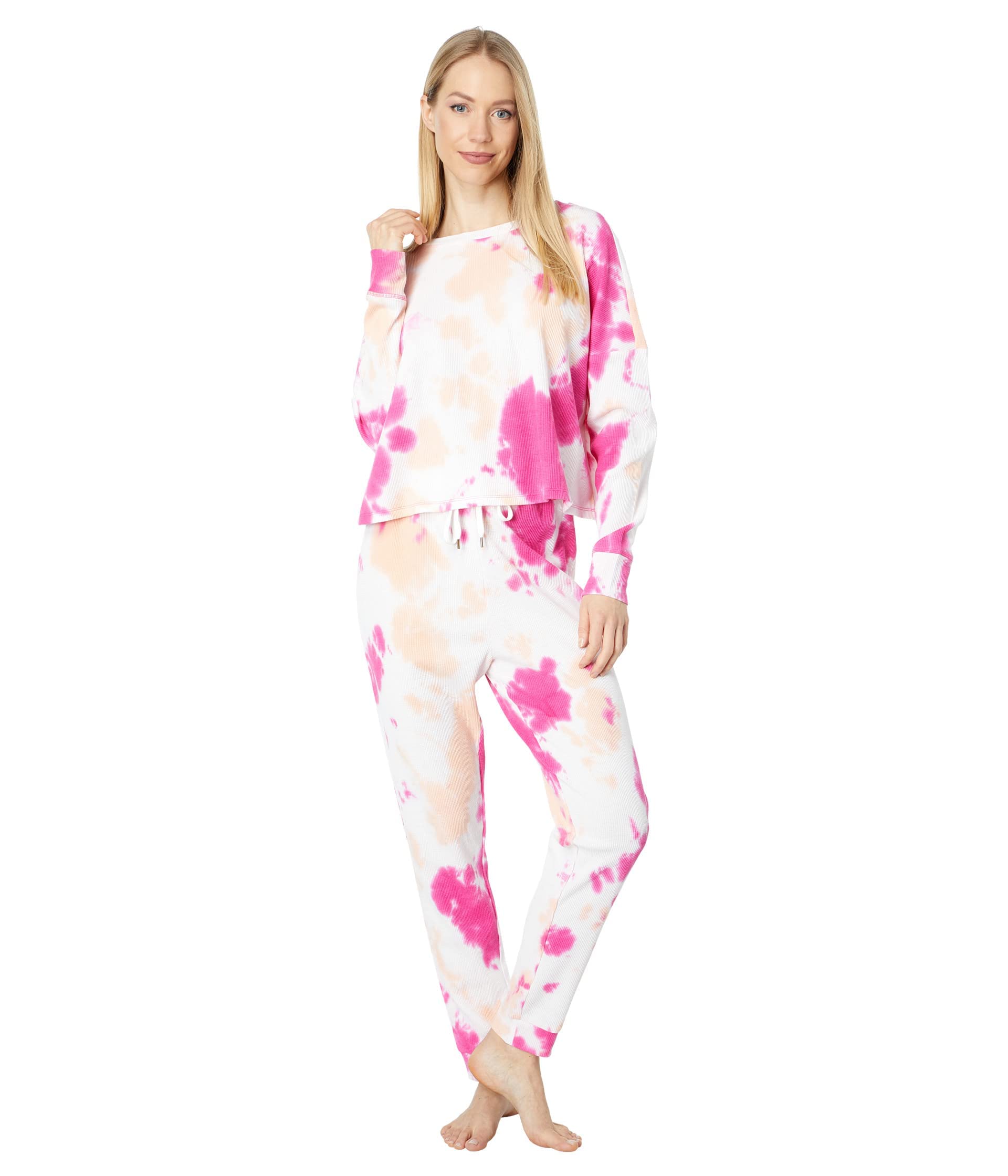 Honeydew Intimates Women's Coffee Date Jersey Waffle Lounge Set - Soft & Comfortable Loungewear for Relaxing at Home, Coffee Dates, and Sleepwear
