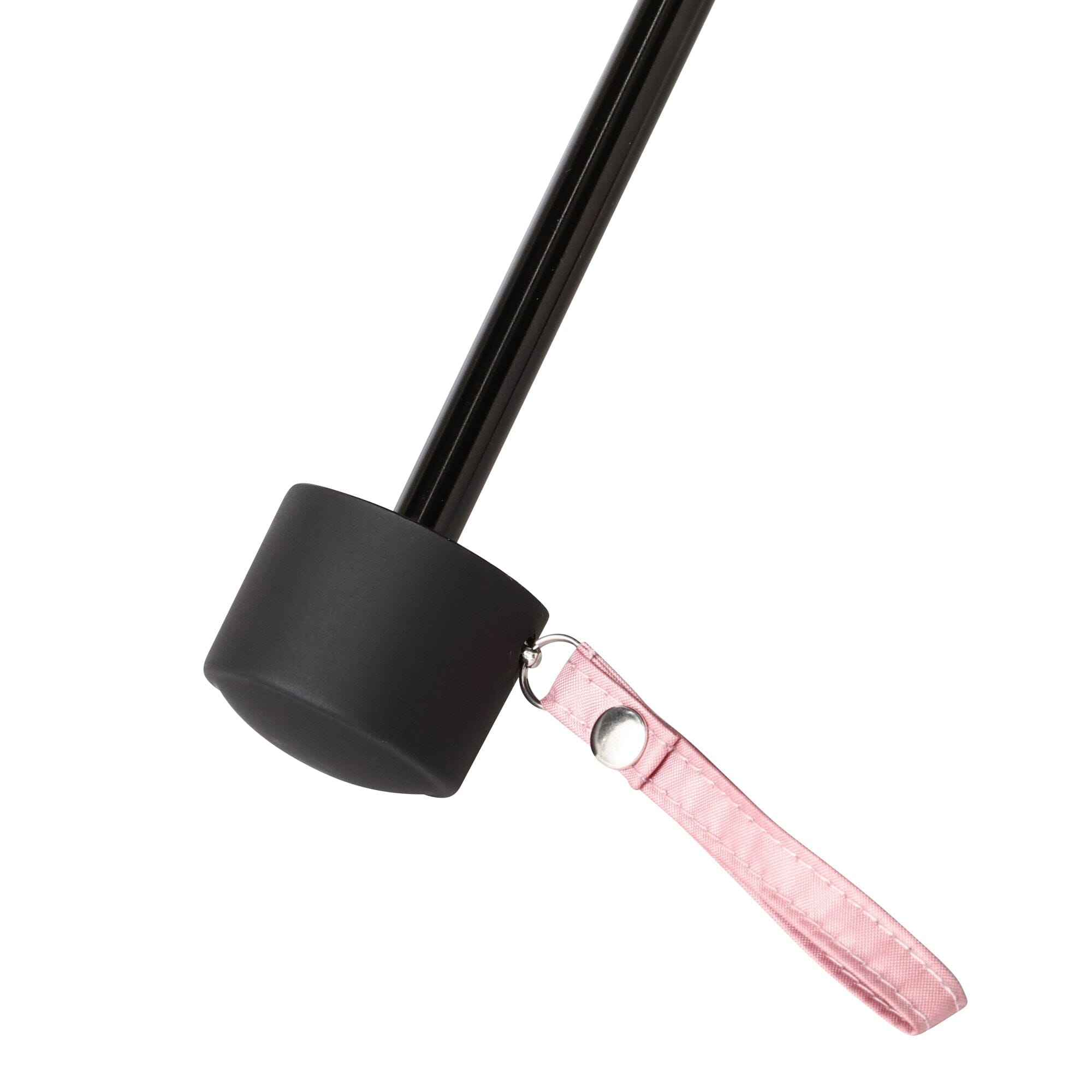 Blackout Piping Folding Umbrella - 47cm Compact Travel Umbrella in Pink - Perfect for Rainy Days, Commuting, and Outdoor Activities