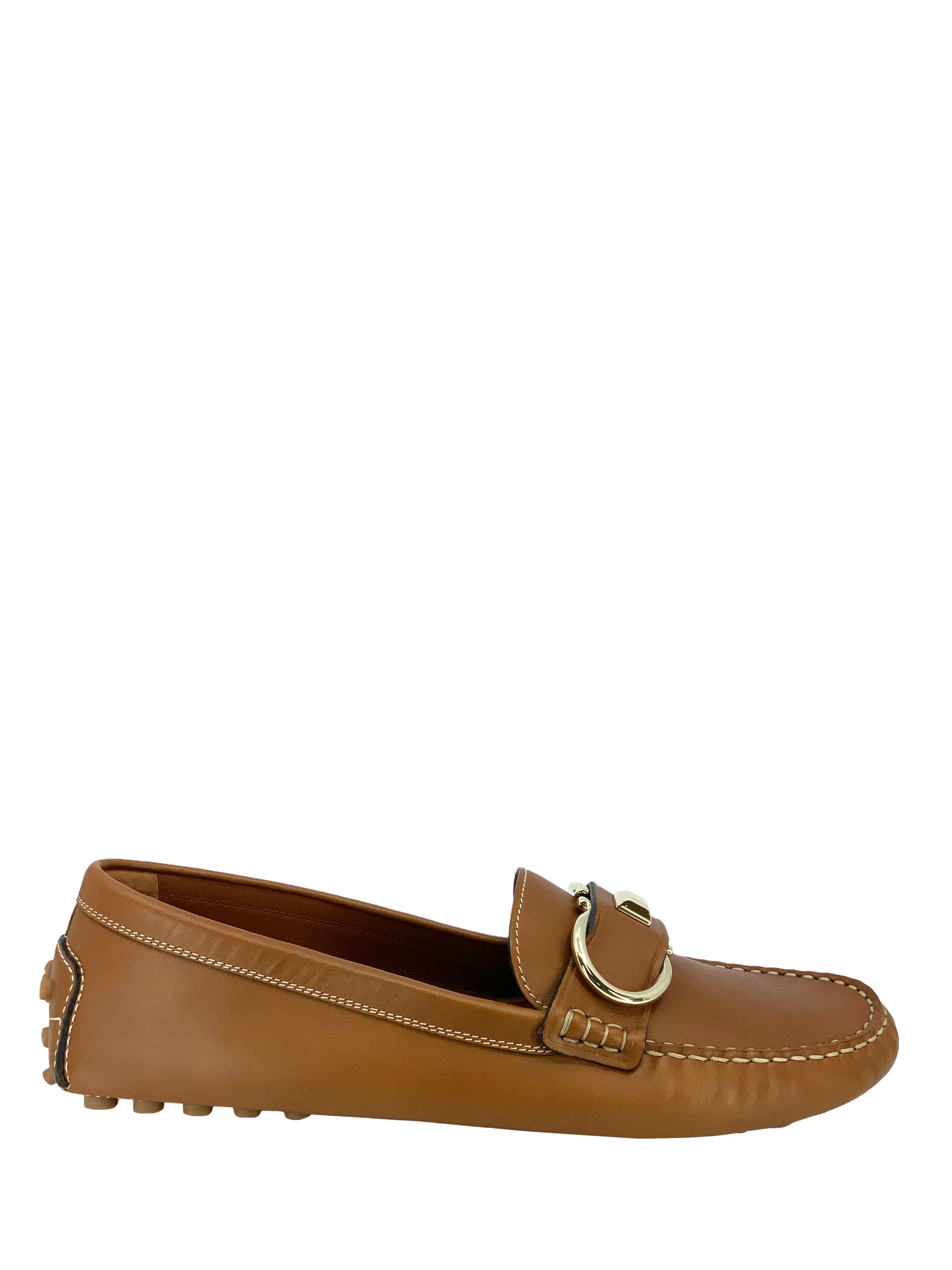 Salvatore Ferragamo Genuine Leather Gancini Horsebit Driver Loafers for Men - Size 10 US | Comfortable Slip-On Shoes for Business Casual & Office Wear