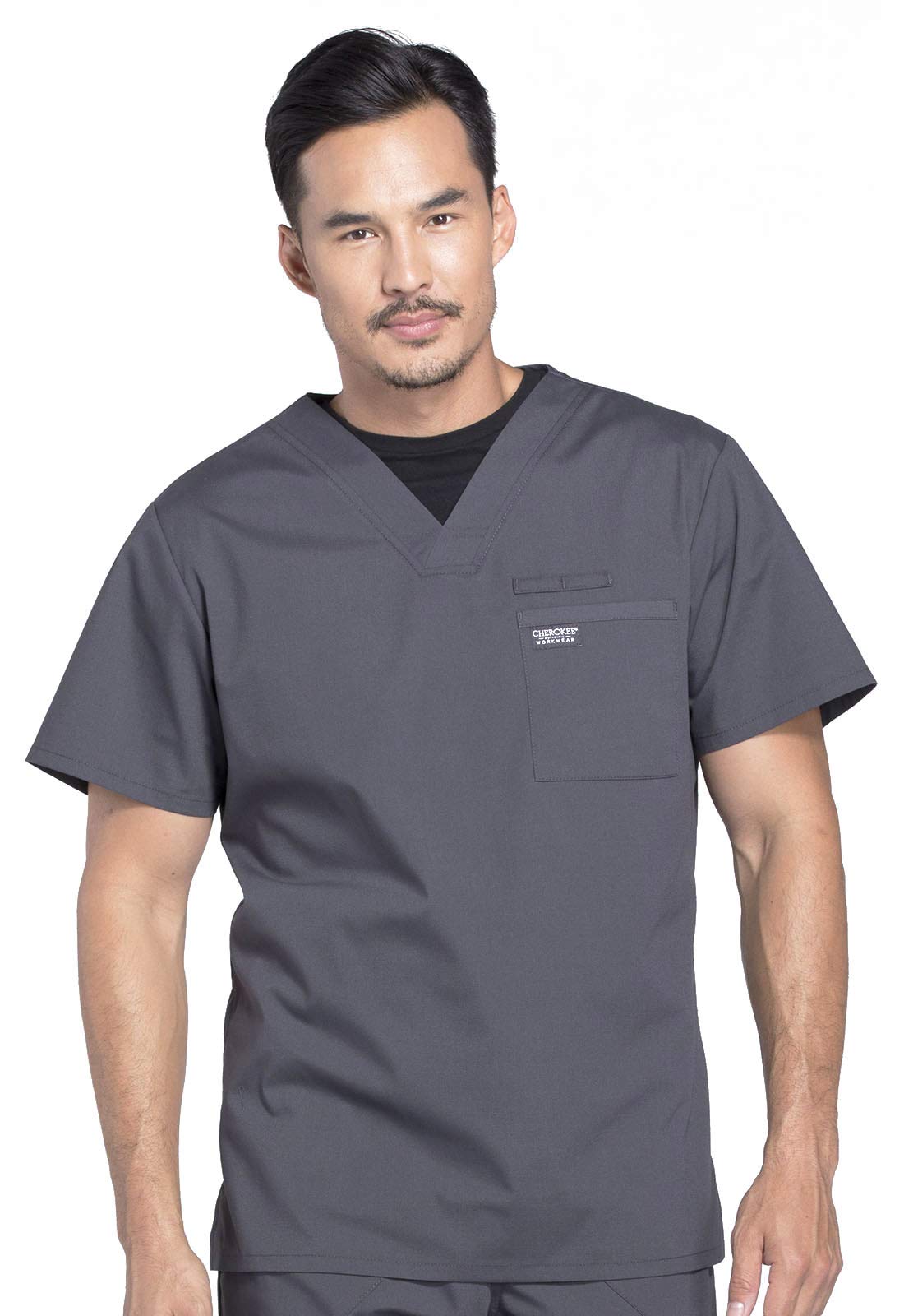 Cherokee Men's Scrubs Top - Professional Workwear with Tuckable V-Neck Design (WW675) | Ideal for Nurses, Doctors & Healthcare Professionals