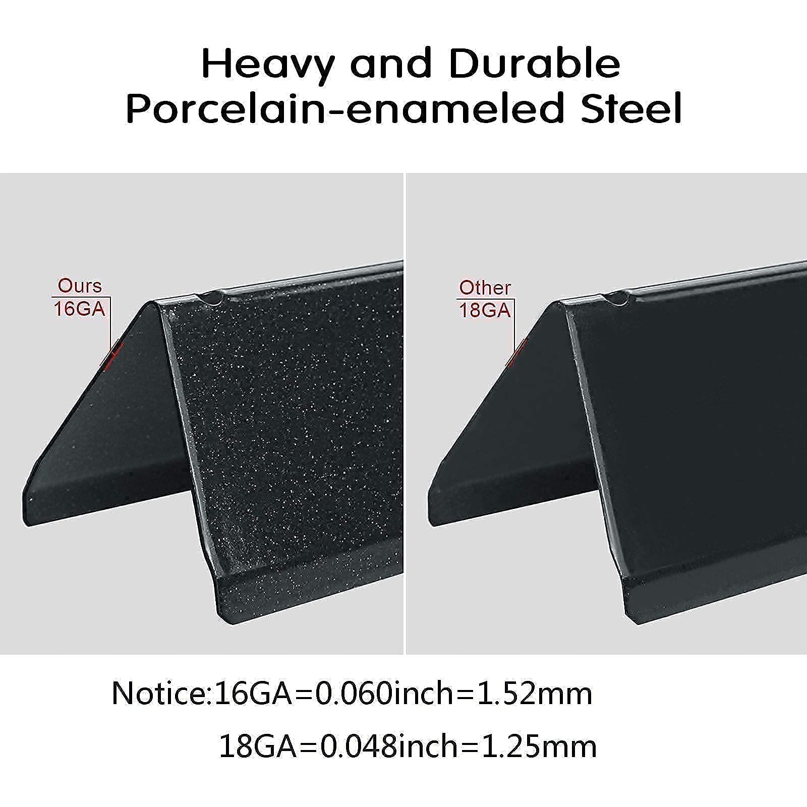 Hisencn 15.3 Inch Porcelain-Enameled Flavorizer Bars & 48 Inch Grill Cover Combo for Weber Spirit II E200 E210 Series - Replacement Parts for 2-Burner Gas Grills with Front Control - Perfect for Backyard BBQs, Outdoor Cooking & Grill Maintenance