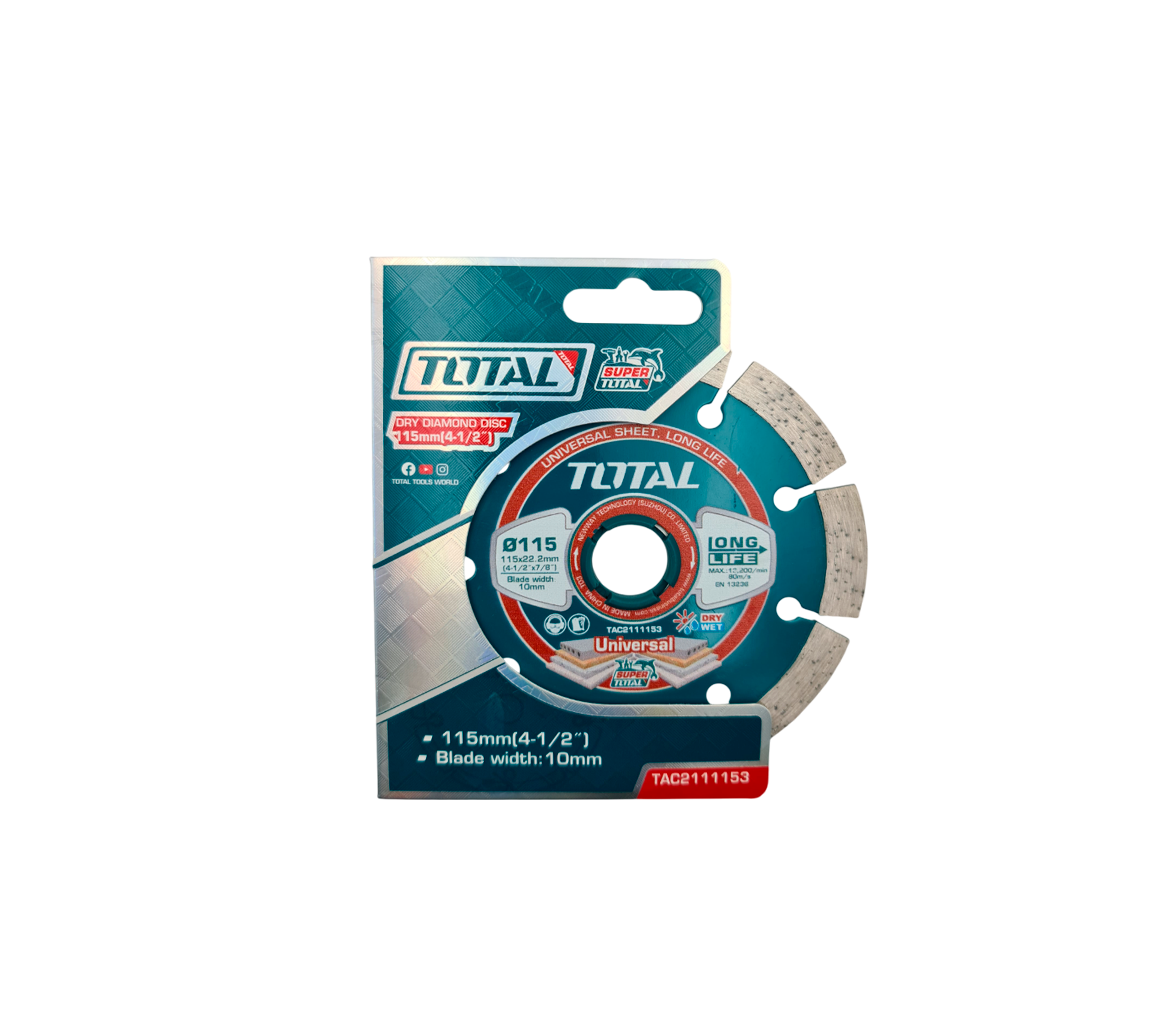 115mm Diamond Cutting Disc for Metal - High-Performance Metal Grinding Wheel - Perfect for Cutting Steel, Iron, and Hard Metals in Construction, Welding & DIY Projects