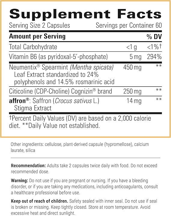 Integrative Therapeutics Neurologix - Premium Brain Health Supplement for Memory & Focus - Supports Cognitive Function for Students, Professionals & Seniors