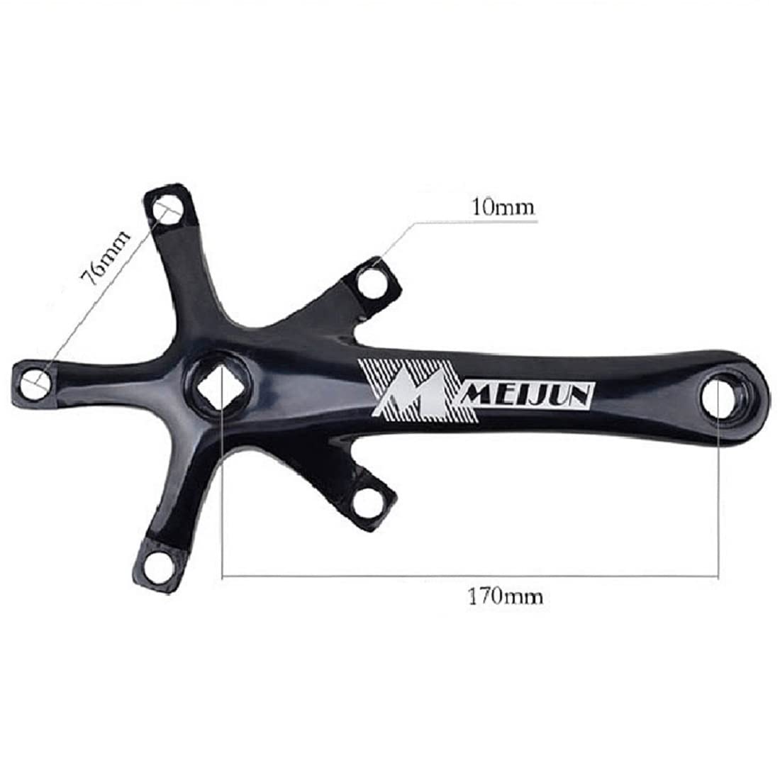 WEERAS 170mm Bike Crank Arms Set - 104 BCD Single Speed Crankset for Road Bikes & Folding Bicycles | Perfect for Urban Commuting & Leisure Cycling