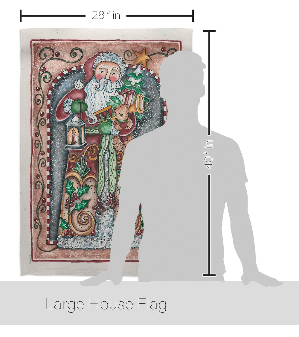 Santa Christmas House Flag Set with Pole - 28