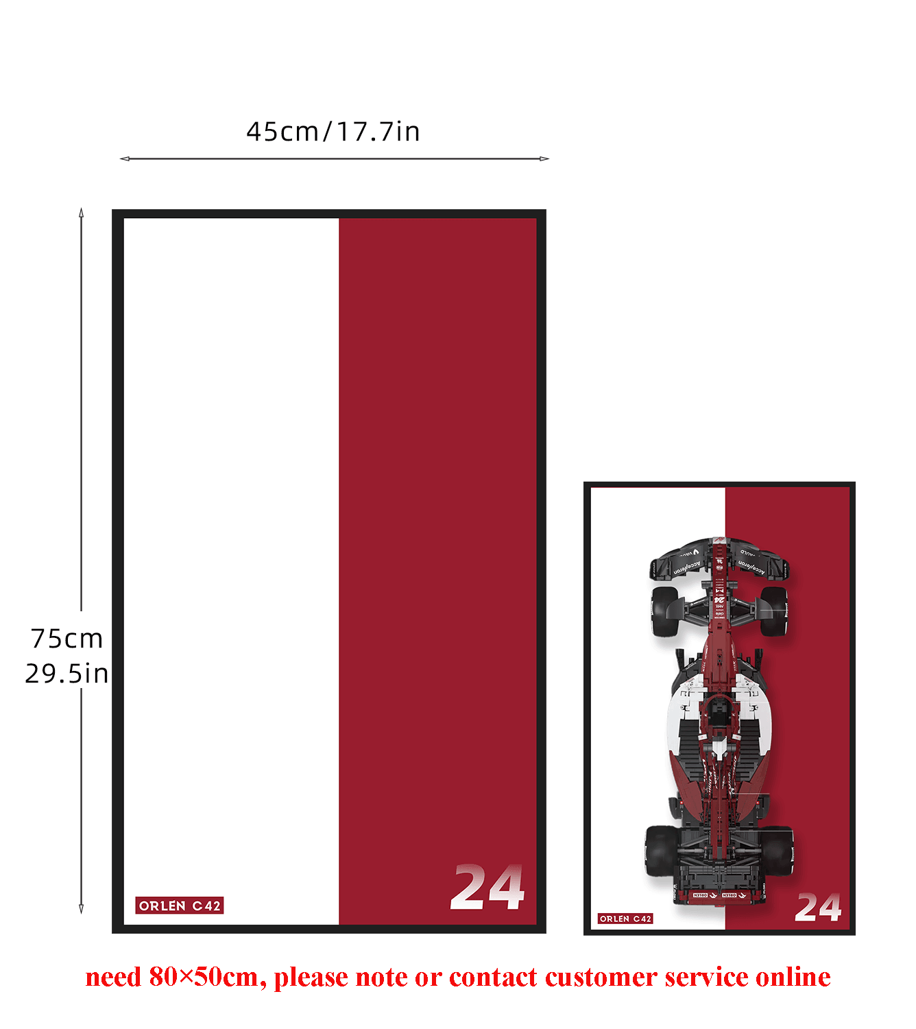 Alfa Romeo F1 Team ORLEN C42 C64005 Display Wall Mount - Premium Formula 1 Memorabilia for Home & Office Decor - Perfect for Racing Fans & Collectors