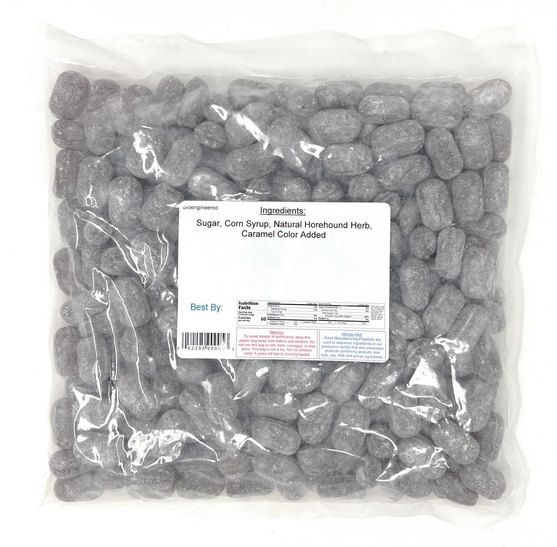 Claeys Sanded Candy Drops - Horehound Flavor - 2 Pound Bag - Old Fashioned Hard Candy for Cough Relief & Throat Soothing - Perfect for Home, Office, and Travel