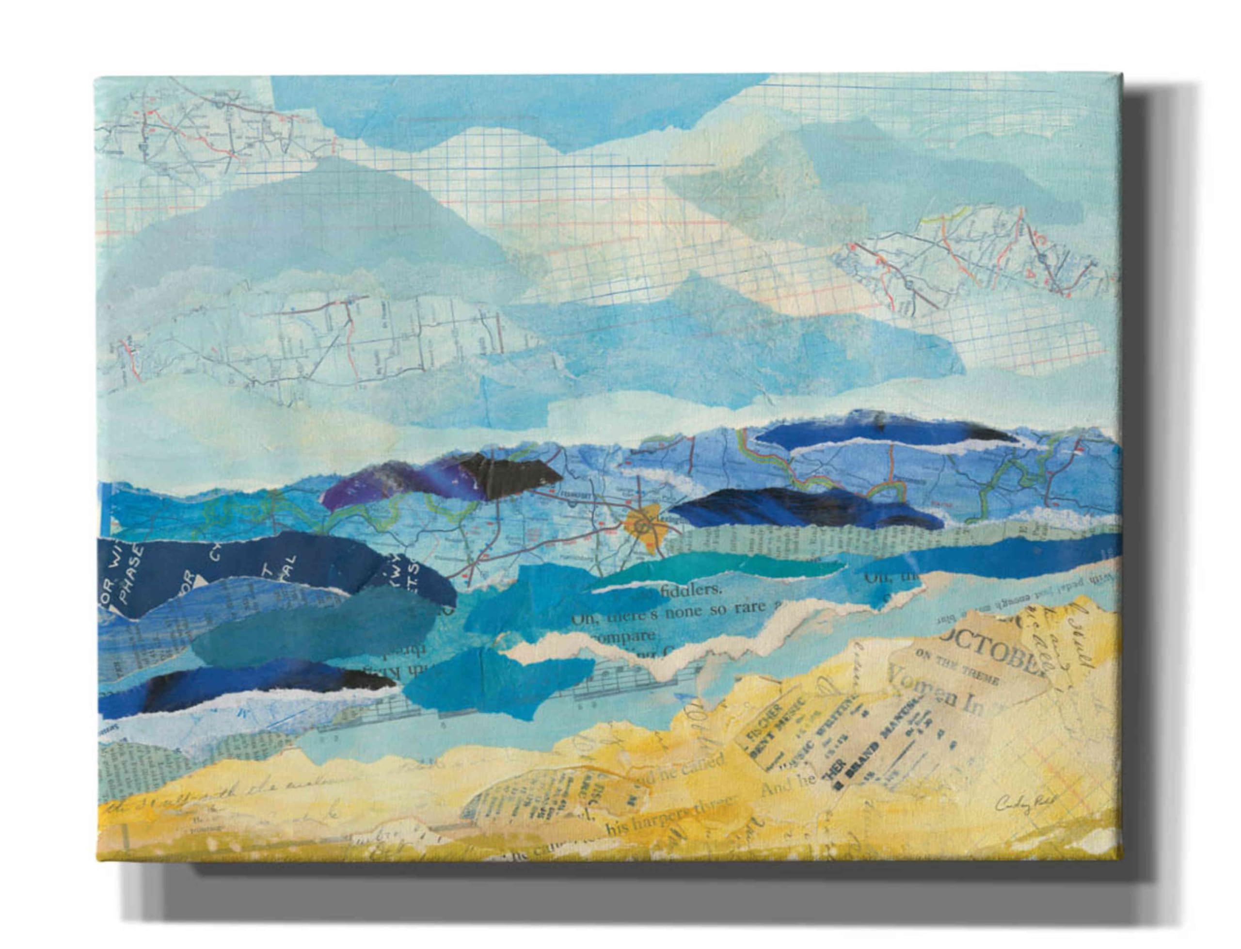 Abstract Coastal II Canvas Wall Art by Courtney Prahl - 34x26 Inch Modern Beach Painting for Living Room, Bedroom & Office Decor | Coastal Themed Home Artwork