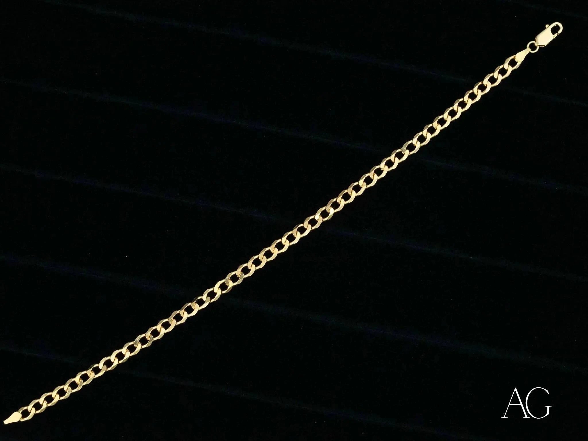 18K Solid Gold Cuban Link Bracelet for Men & Women - Luxurious, Bold & Durable Jewelry Gift for Parties, Weddings & Everyday Wear