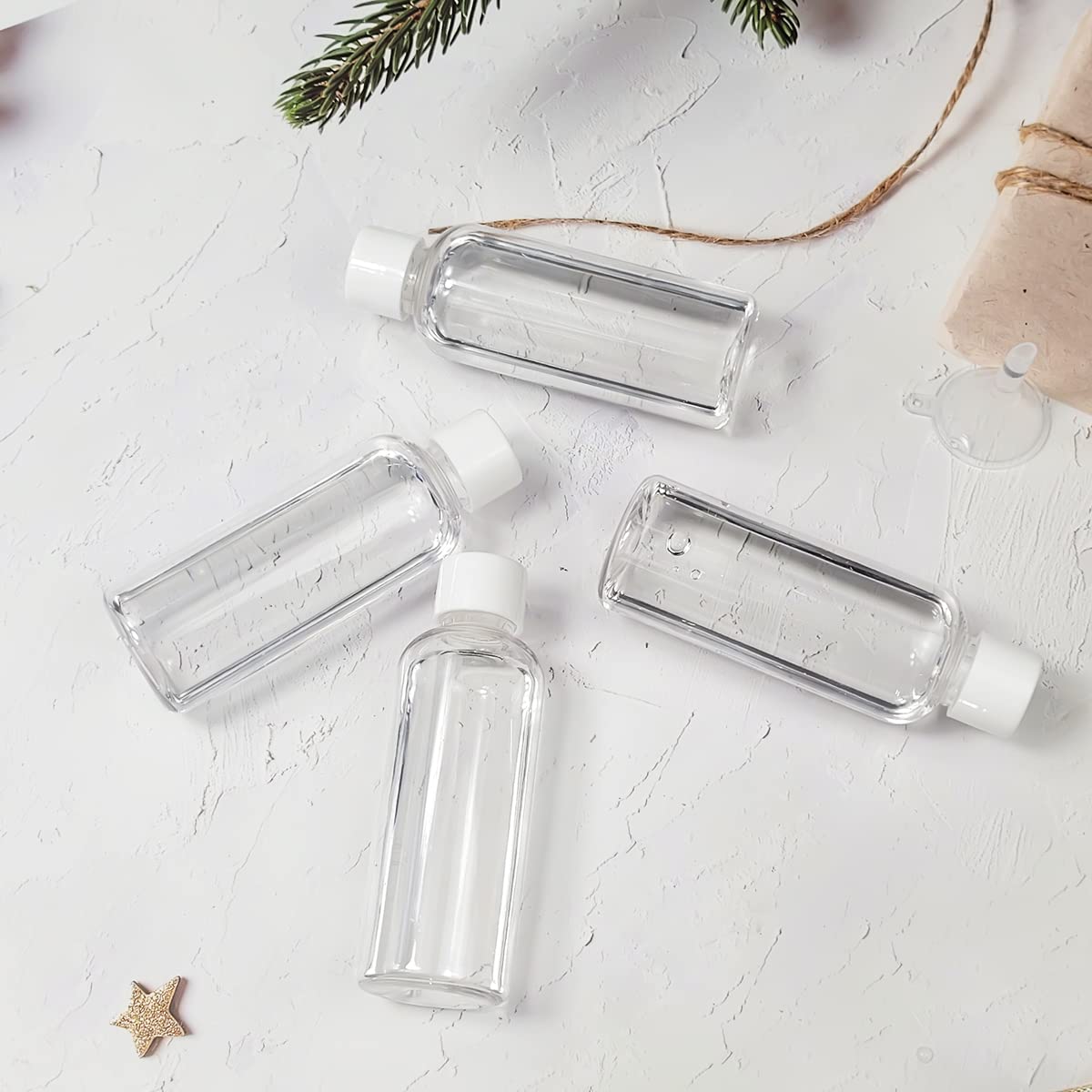 4-Pack 80ml Clear Refillable Travel Bottles with Screw Lids - Leakproof Plastic Containers for Toiletries, Shampoo, Conditioner & Soap - Perfect for Air Travel, Gym, Camping & Vacation Essentials