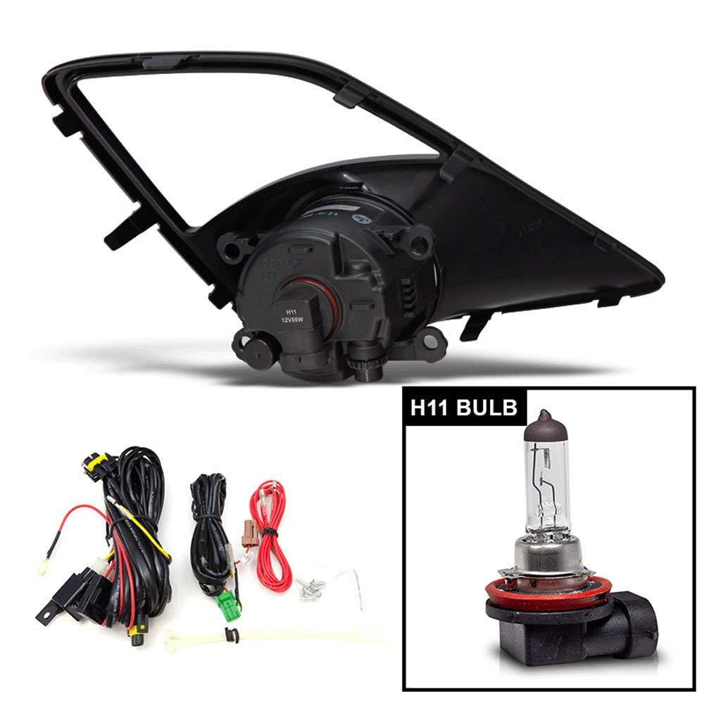 iJDMTOY JDM Style Yellow Lens Fog Light Kit with Fog Lamps, Switch & Gloss Black Bezels for 2013-2016 Scion FR-S | Complete Upgrade for Night Driving & Off-Road Visibility