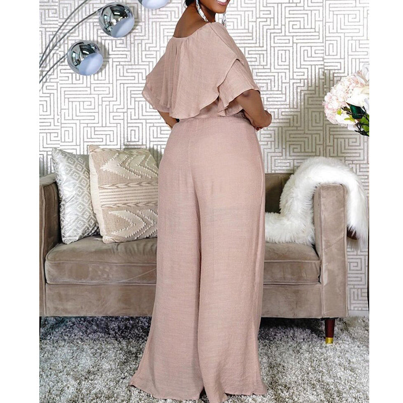 Stylish Line Neck Peplum Crop Suit for Women - Trendy Office Wear & Party Outfit