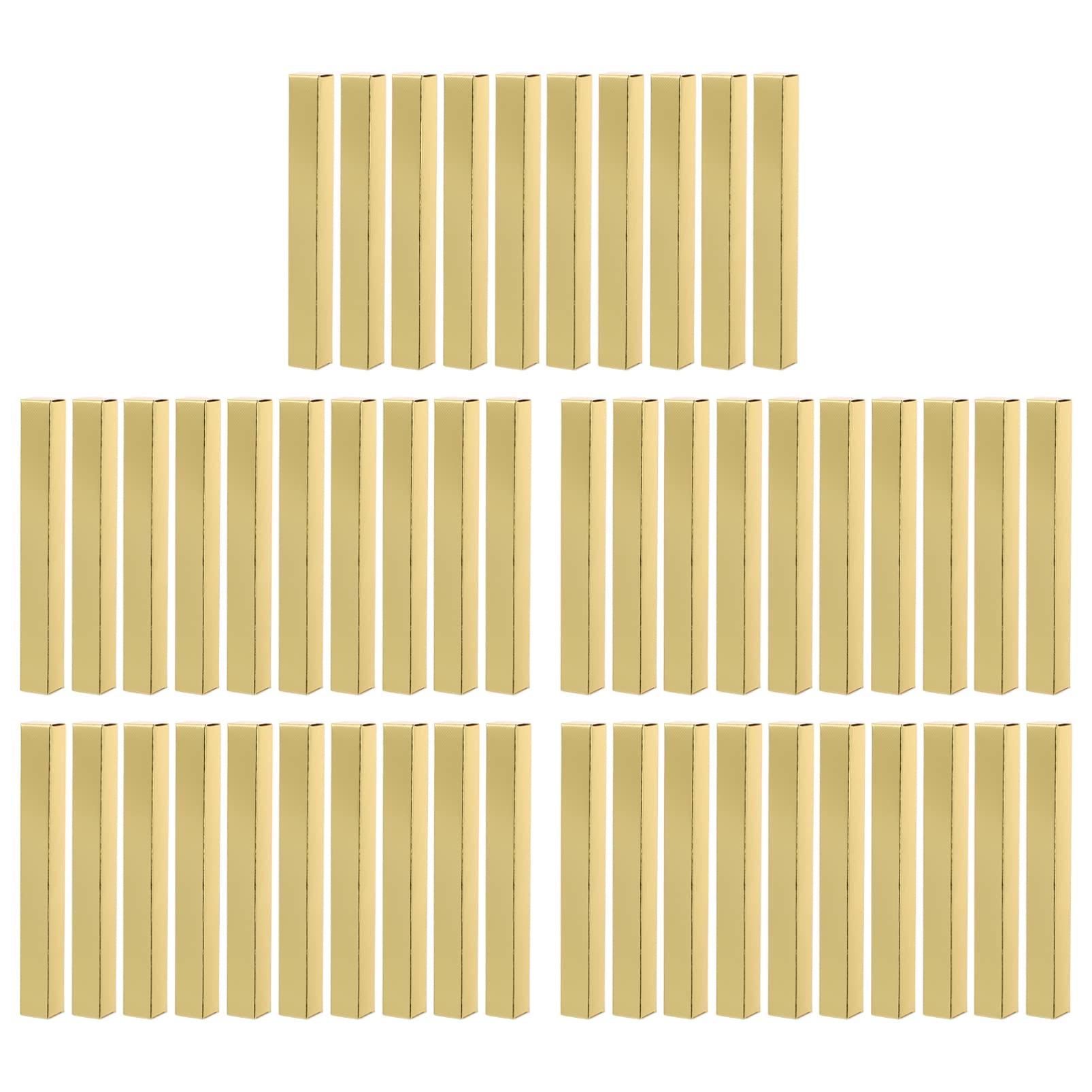 FRCOLOR 50pcs Gold Lipstick Storage Box - DIY Lipstick Organizer Case with Secure Wrapping for Travel, Makeup Vanity & Gift Packaging