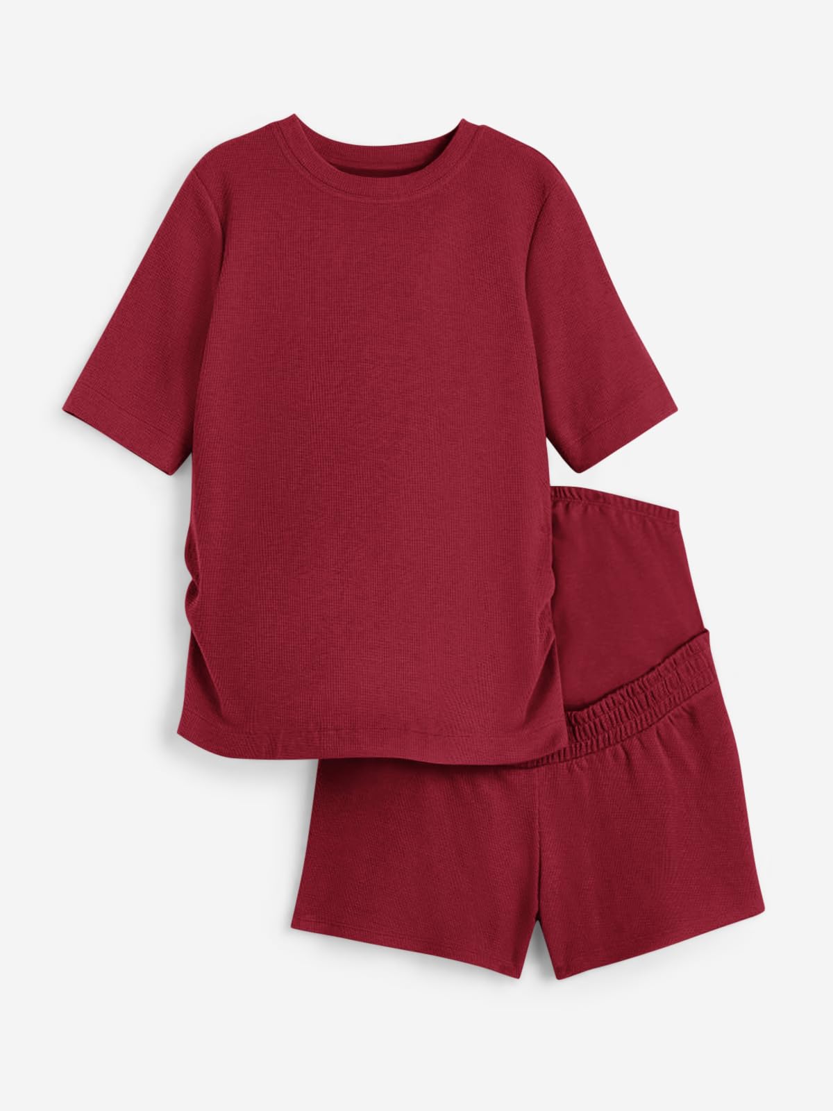 OneDreamer Women's Maternity pajama sets - 2 piece pregnancy lounge outfits with short sleeve shirts & shorts - Comfortable mama clothes for sleeping, relaxing at home & postpartum recovery