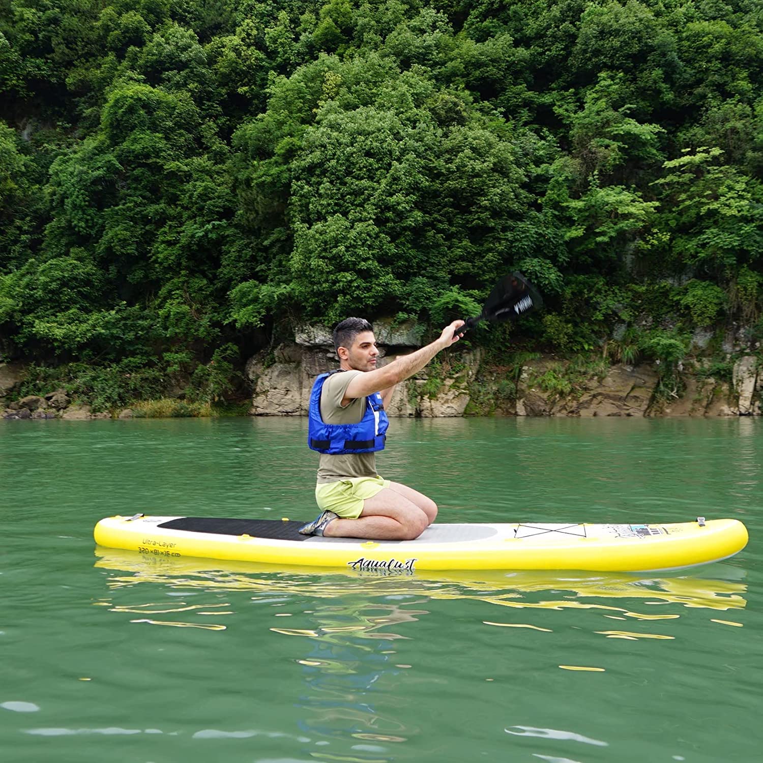 Premium 4-Piece Kayak Paddle - Lightweight Aluminum Shaft & Floating PP Blades (86.6in/220cm & 90.5in/230cm) - Ideal for Touring, Fishing & Recreational Kayaking
