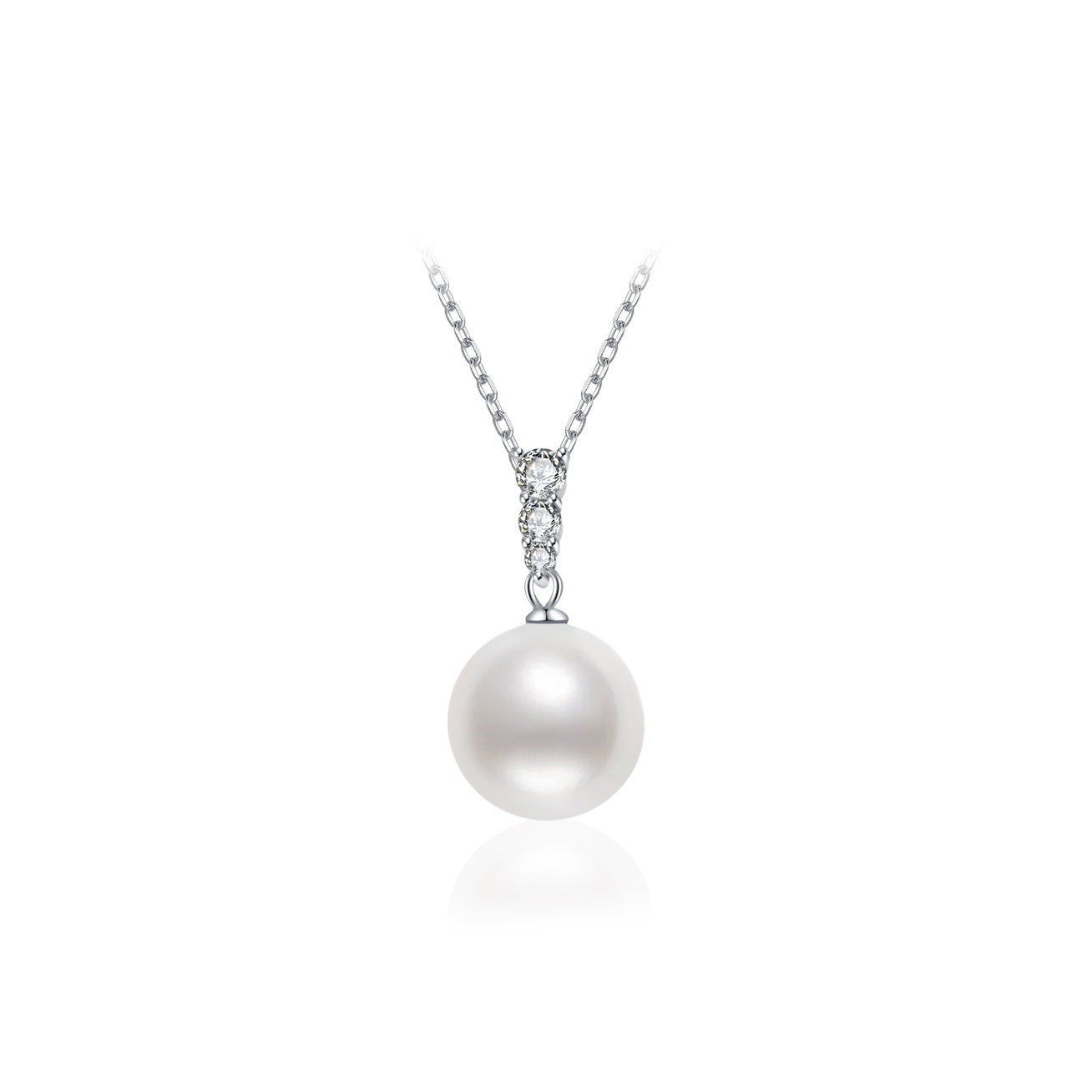 18K Gold Diamond Edison Pearl Necklace - Elegant Women's Jewelry Gift for Wedding, Anniversary & Special Occasions | KN00059
