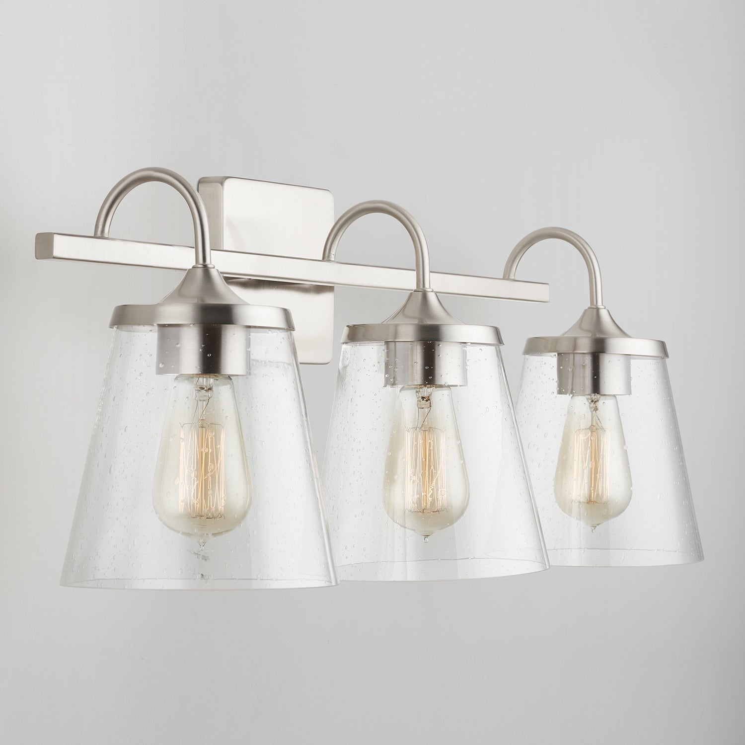 Capital Lighting Three-Light Bathroom Vanity Fixture - Modern LED Wall Sconce for Makeup Mirror Lighting & Bedroom Decor