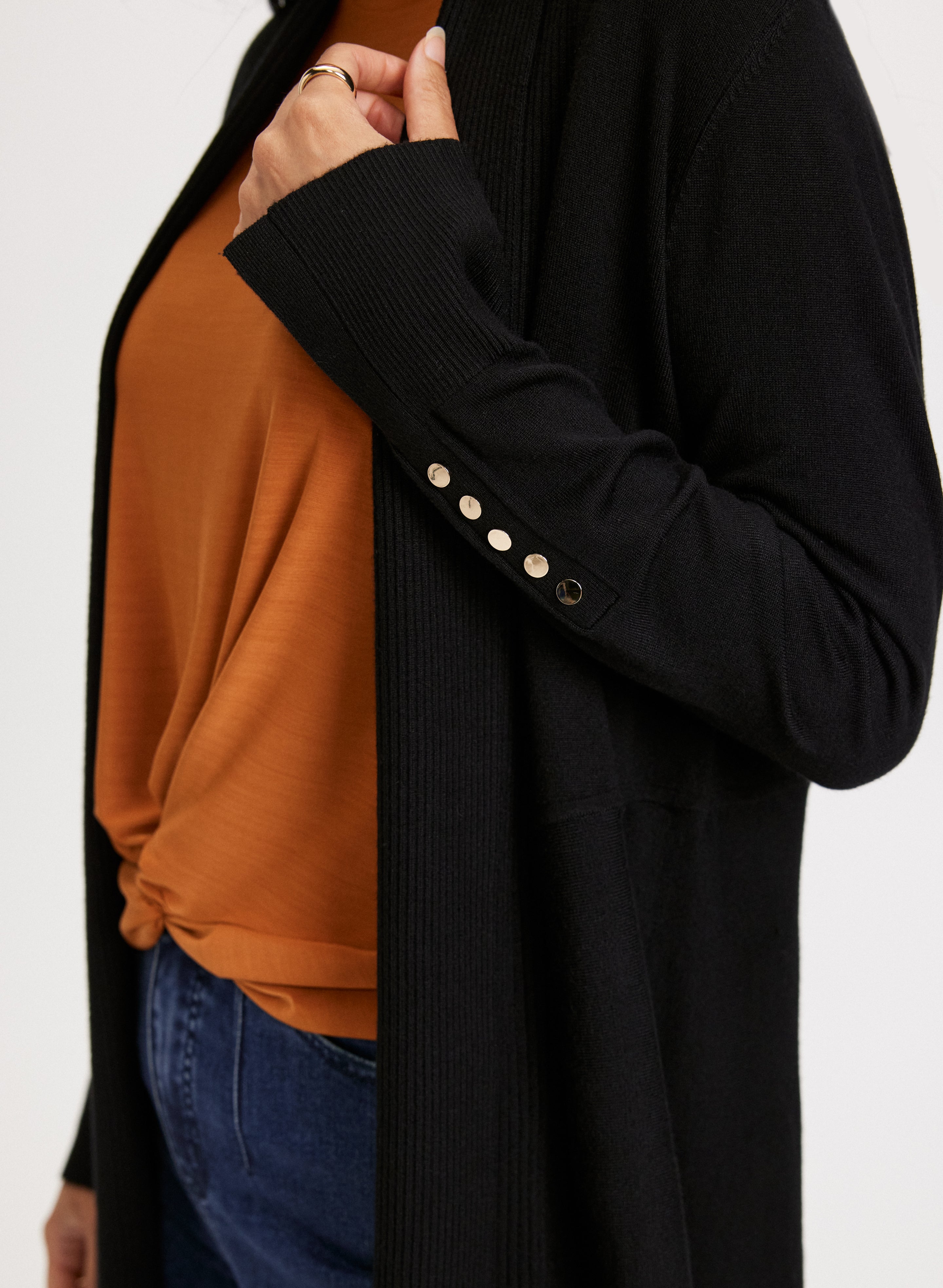 Stylish Button Detail Cardigan for Women - Cozy Knit Sweater for Fall & Winter - Perfect for Office, Casual Outfits & Layering