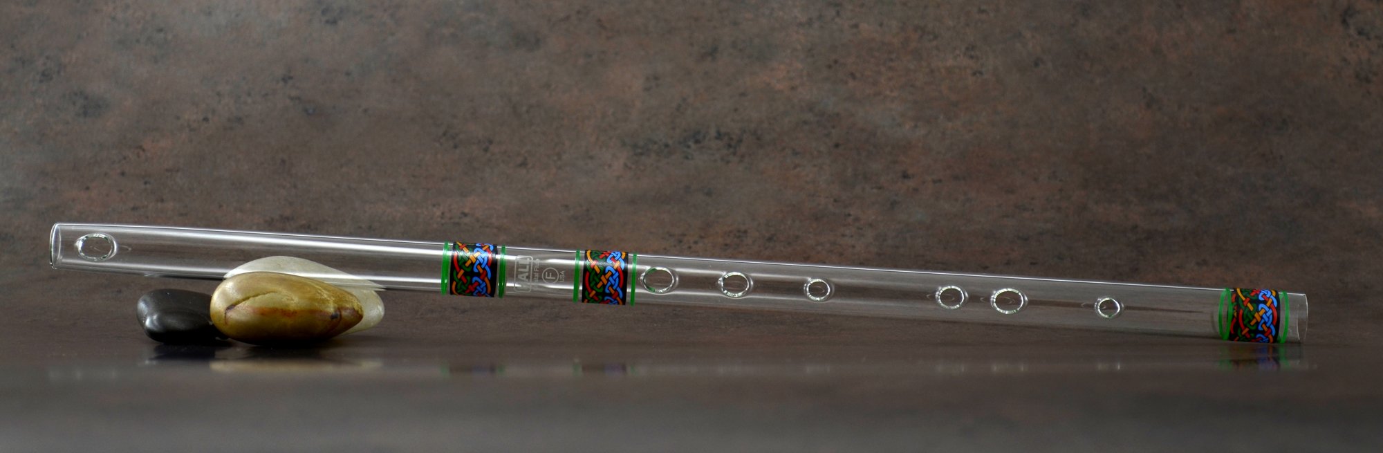 Hall Crystal Flute 11993 - Professional Inline Glass Flute in F Key - Traditional Celtic Instrument for Wedding Ceremonies & Irish Folk Music Performances