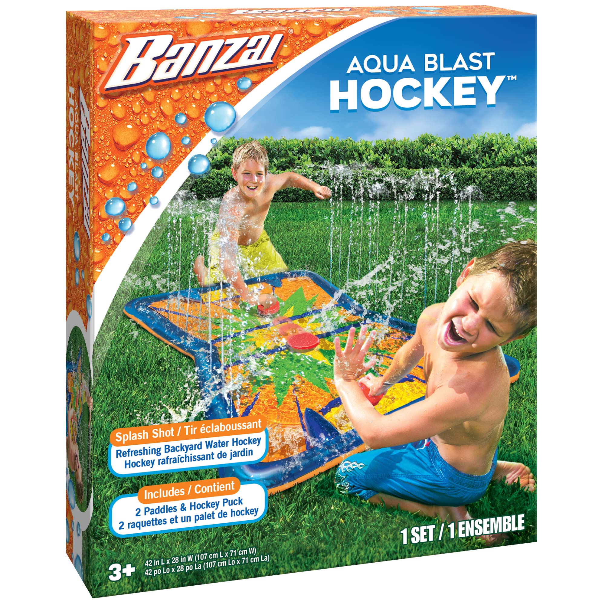 Banzai Aqua Blast Water Hockey Game - Fun Outdoor Pool Party Game for Kids & Adults - Perfect for Backyard, Beach, and Summer Gatherings