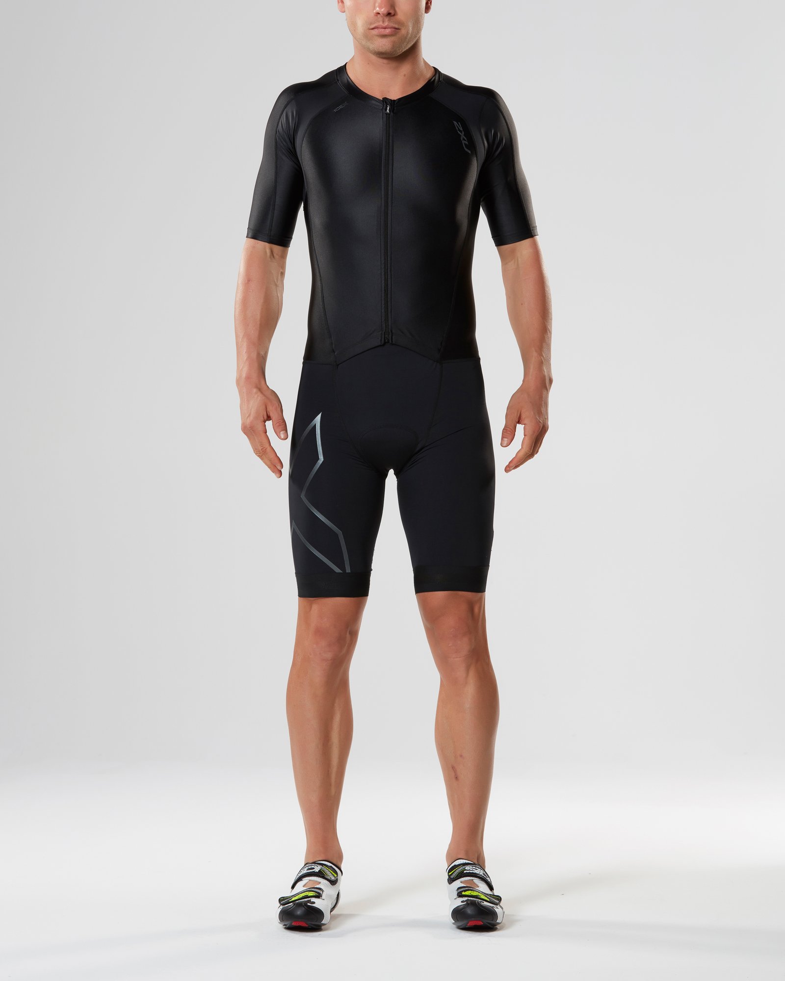 2XU Men's Compression Zip Sleeved Trisuit - Triathlon Wetsuit for Swimming, Cycling & Running - High Performance Tri Suit for Athletes